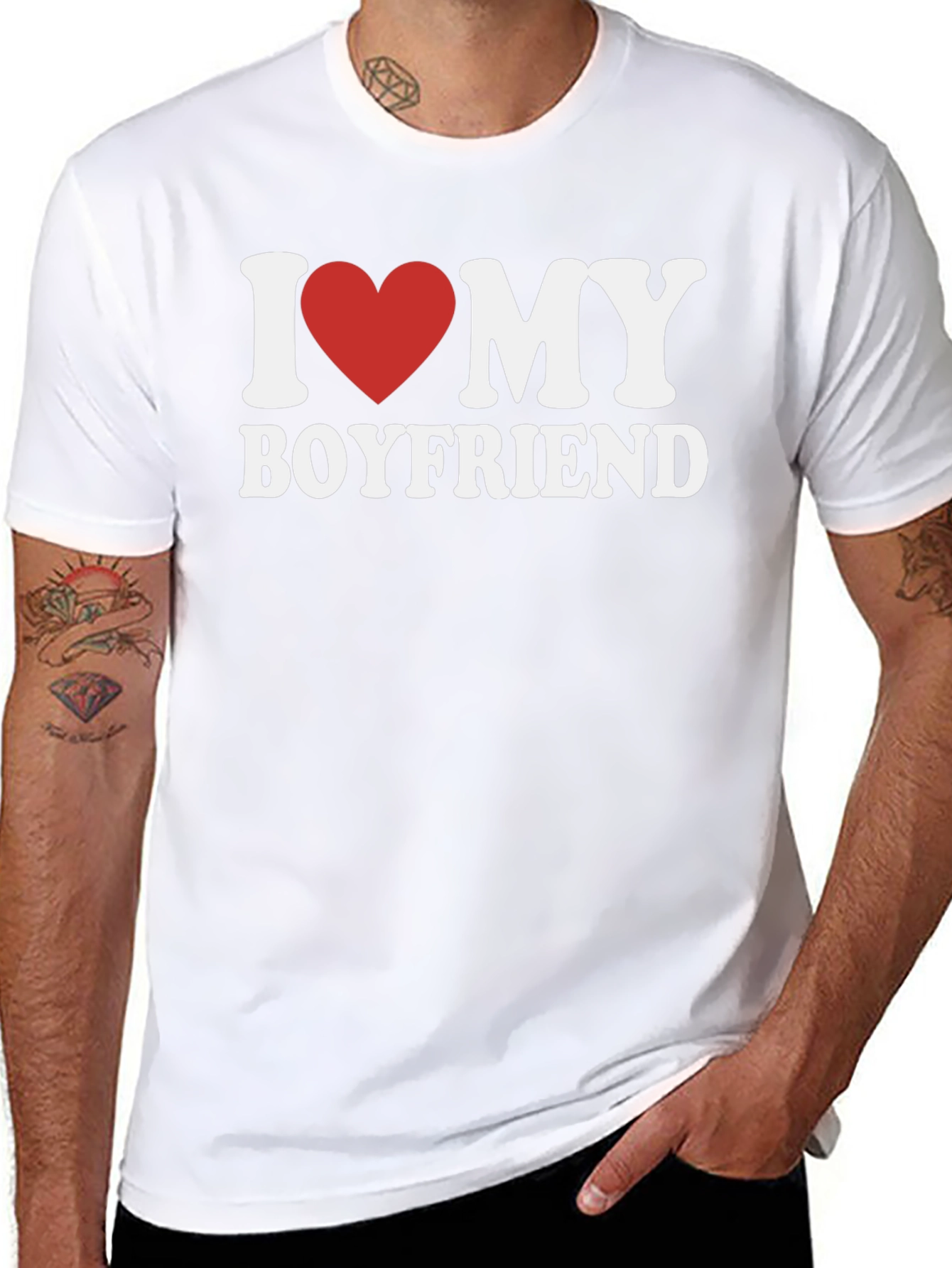 I Love My Boyfriend T-Shirt - Heart Design