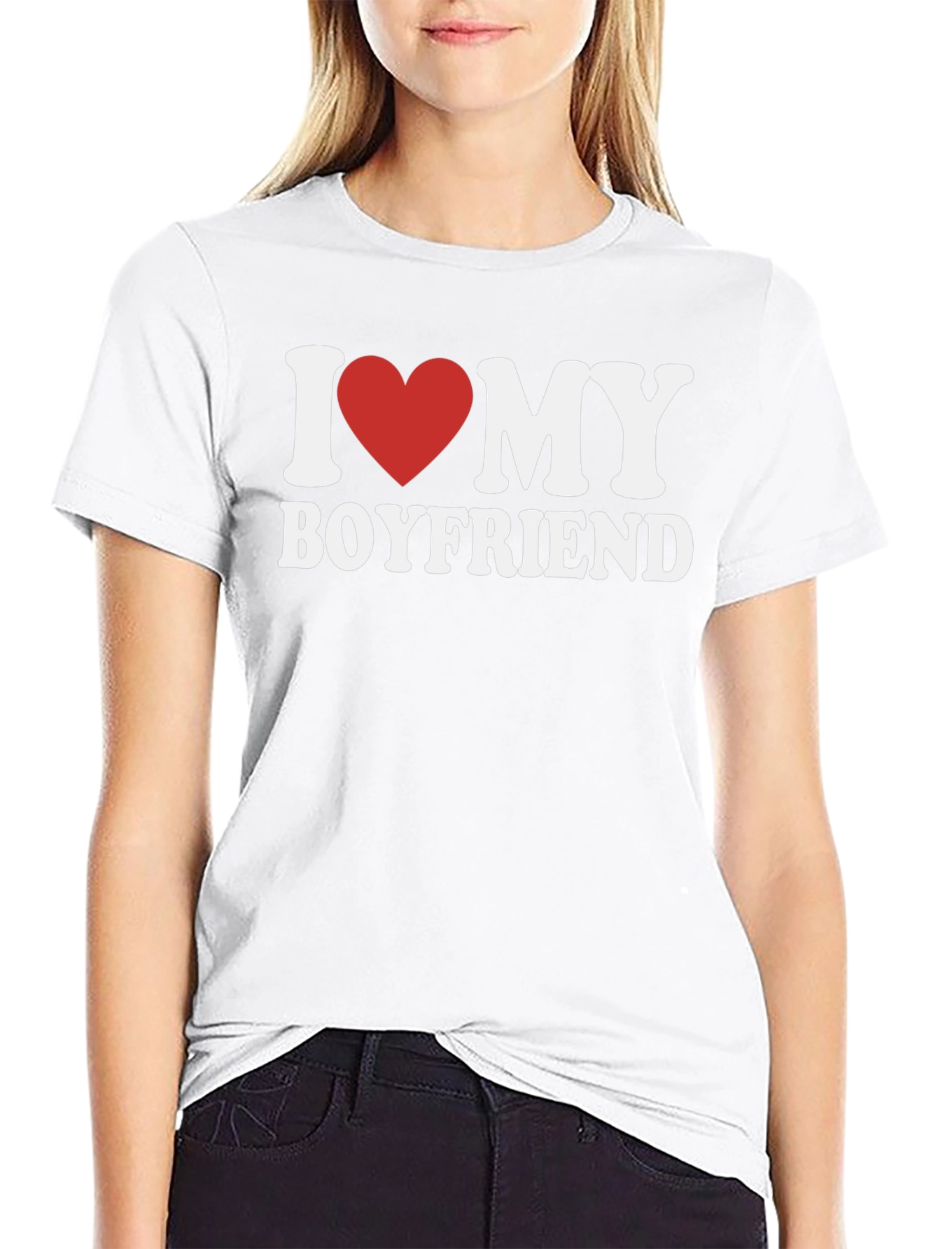 I Love My Boyfriend T-Shirt - Heart Design