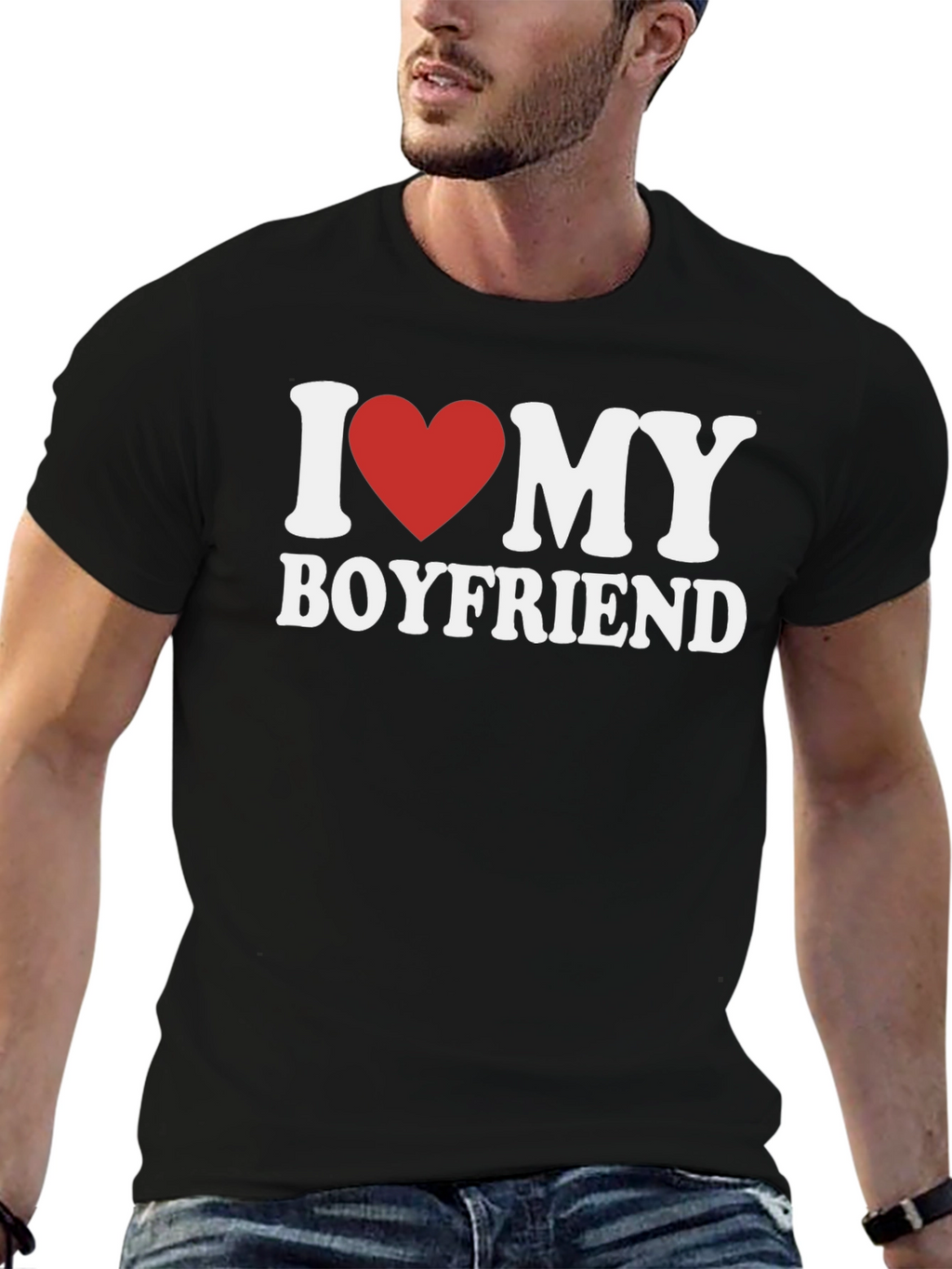 I Love My Boyfriend T-Shirt - Heart Design