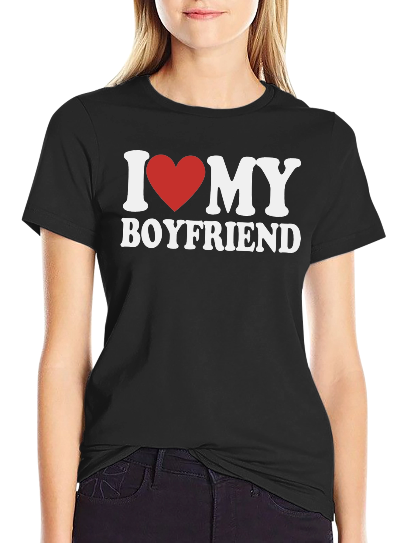 I Love My Boyfriend T-Shirt - Heart Design