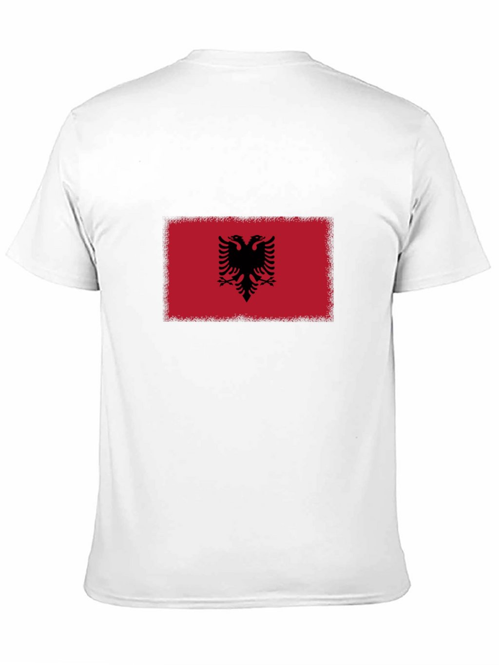 Albania Flag T-Shirt - Black Cotton Tee