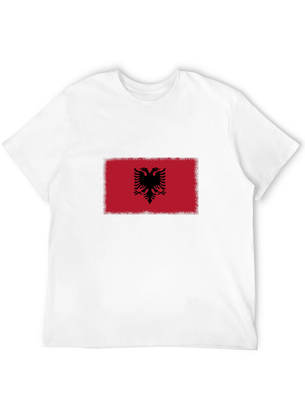 Albania Flag T-Shirt - Black Cotton Tee