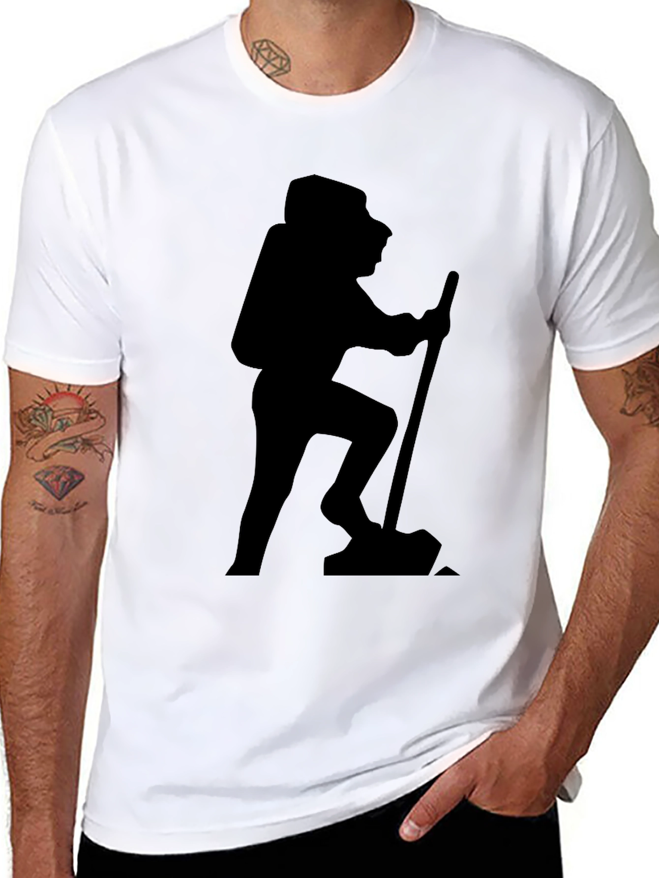 Hiking Silhouette Black T-Shirt
