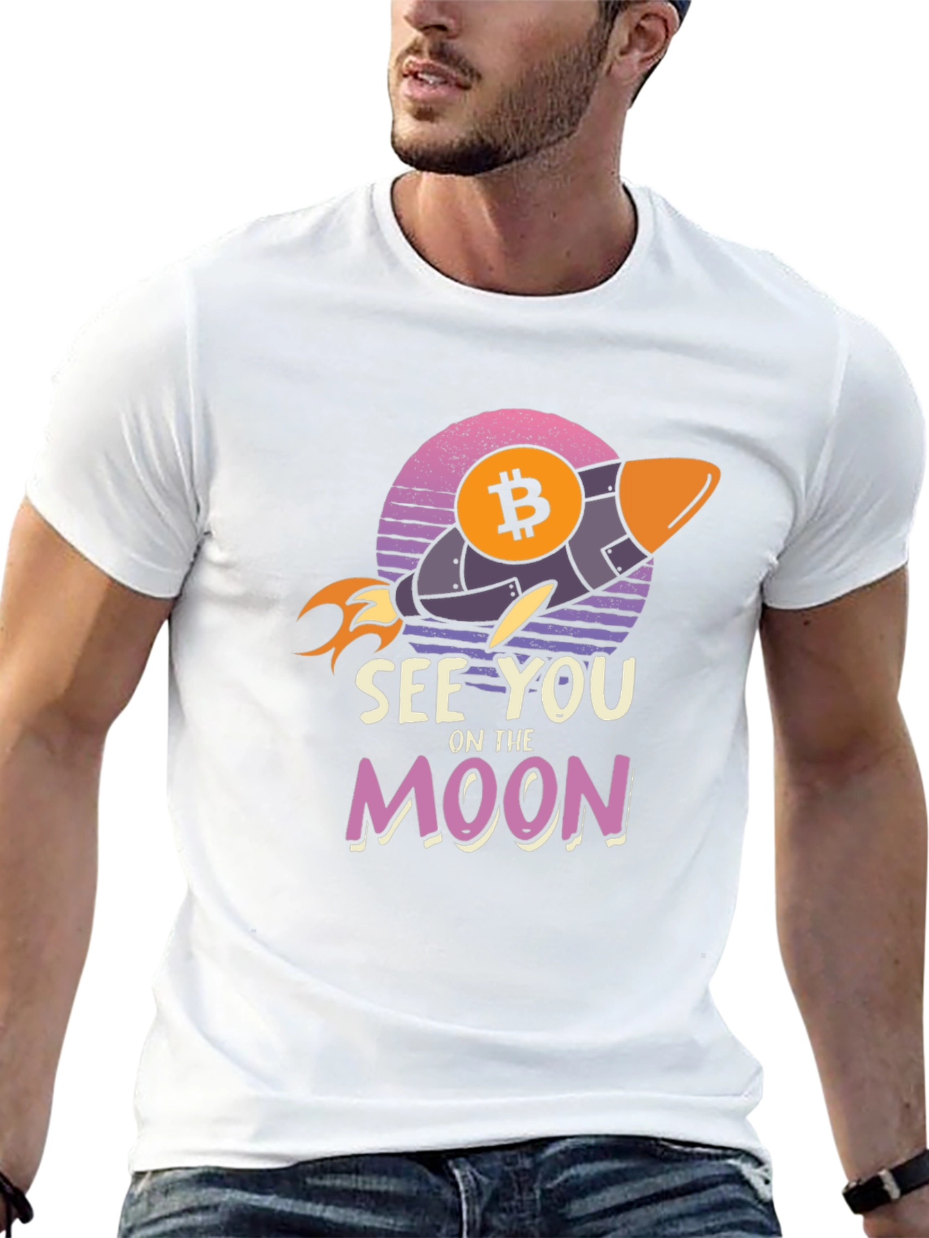 Bitcoin Rocket T-Shirt - See You on the Moon!