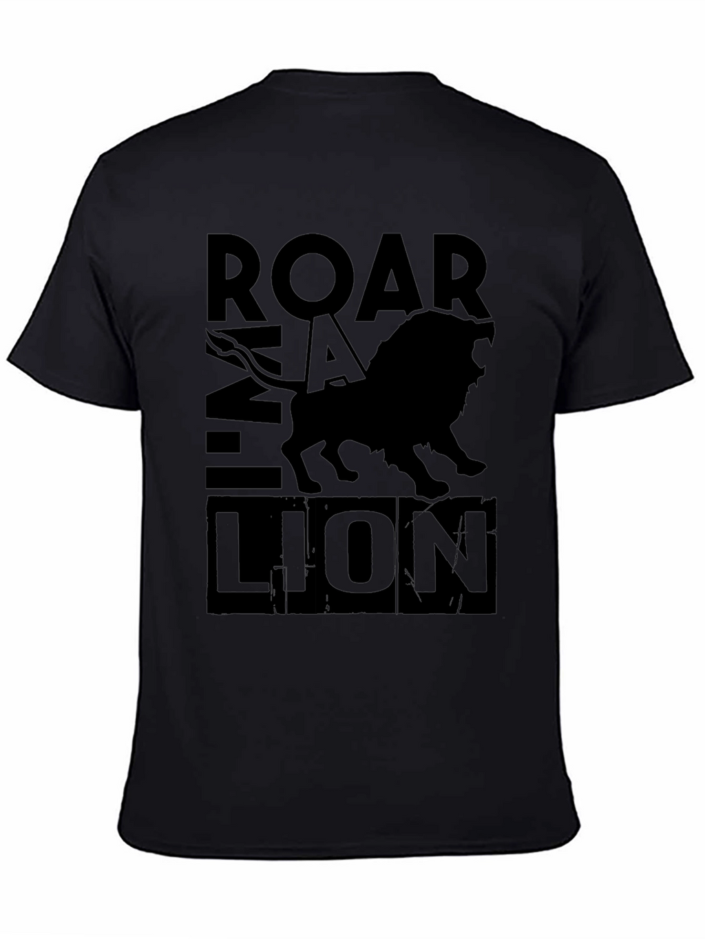 Roar Lion Black Graphic Tee