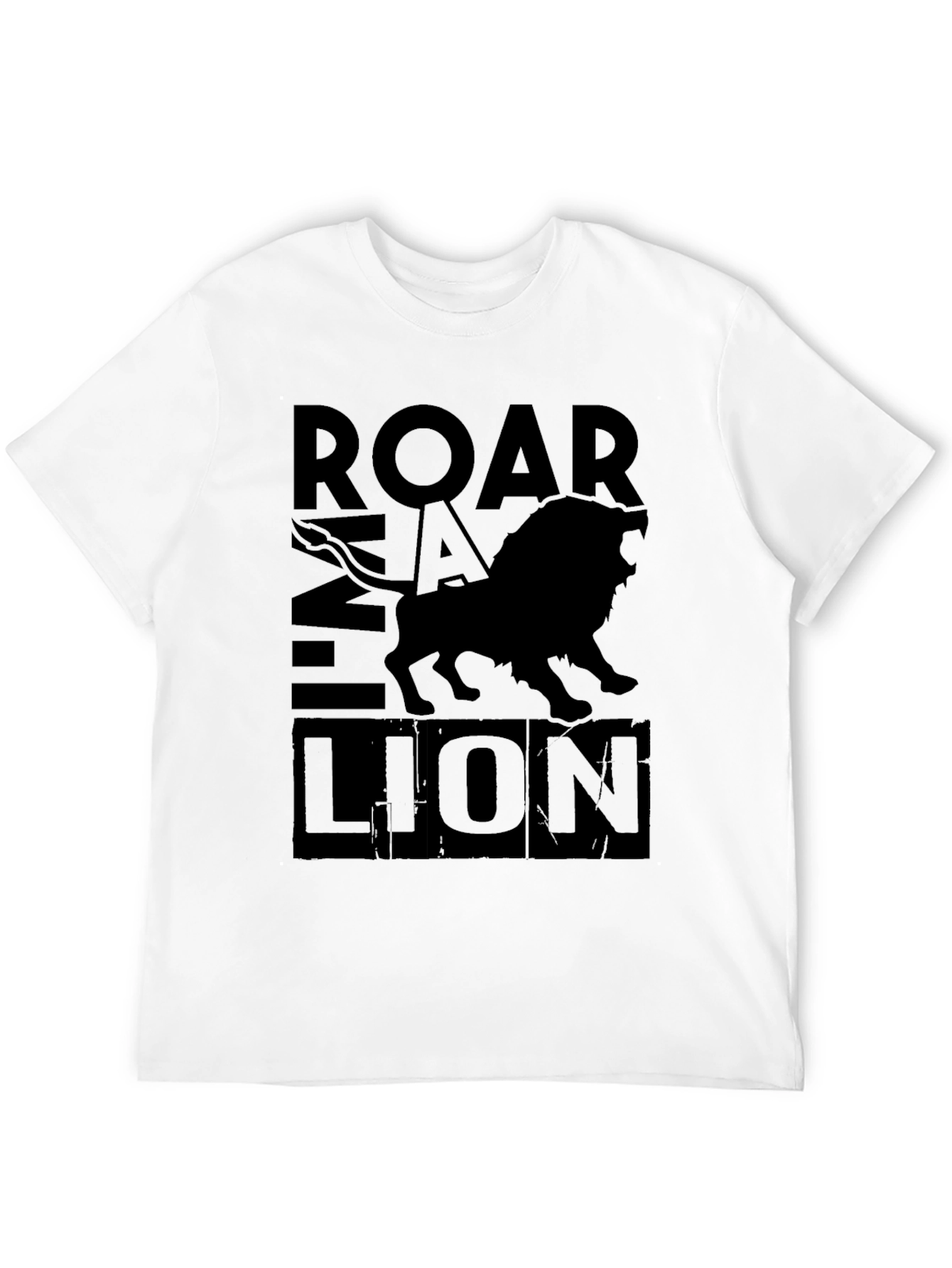 Roar Lion Black Graphic Tee