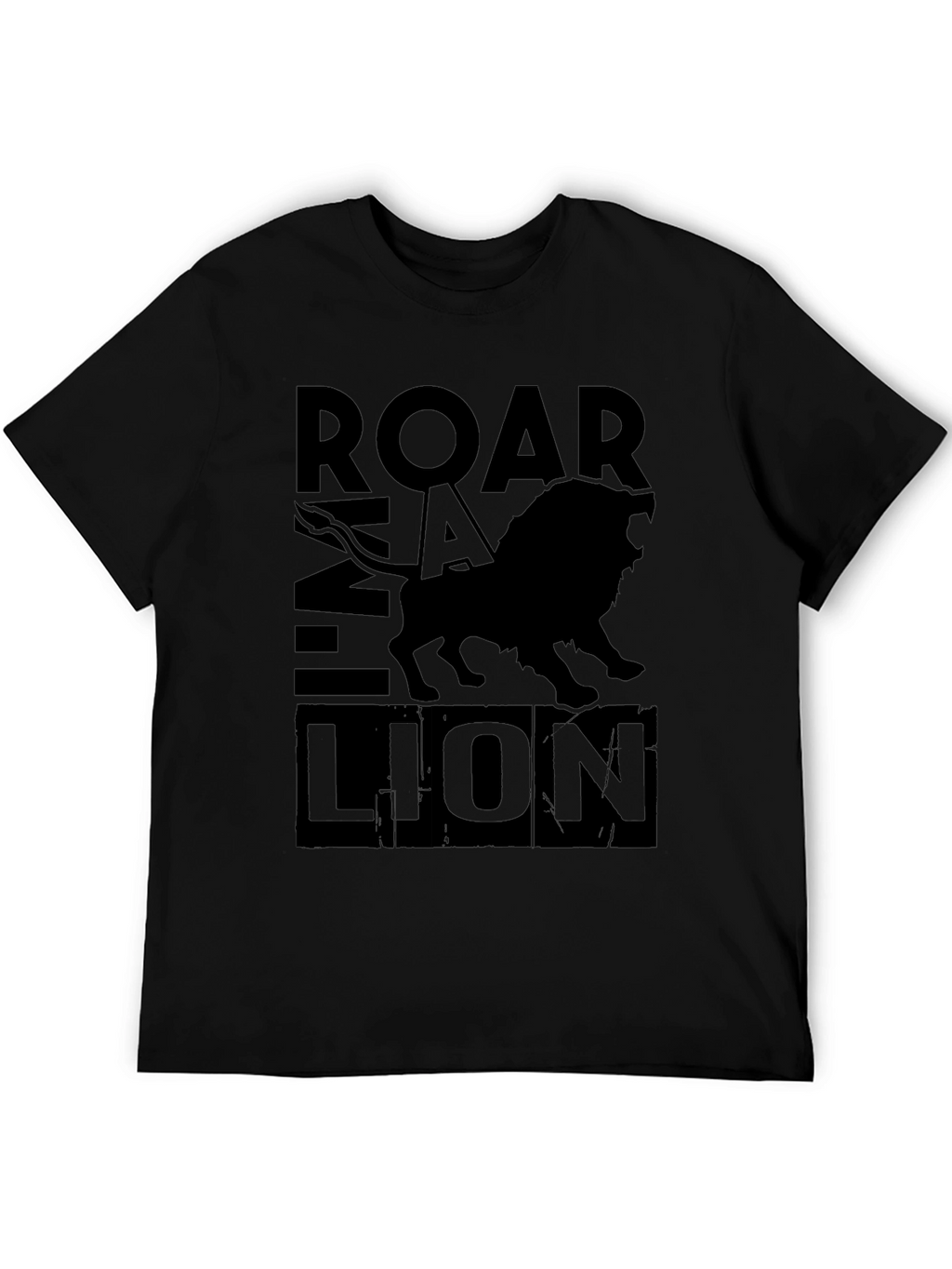 Roar Lion Black Graphic Tee