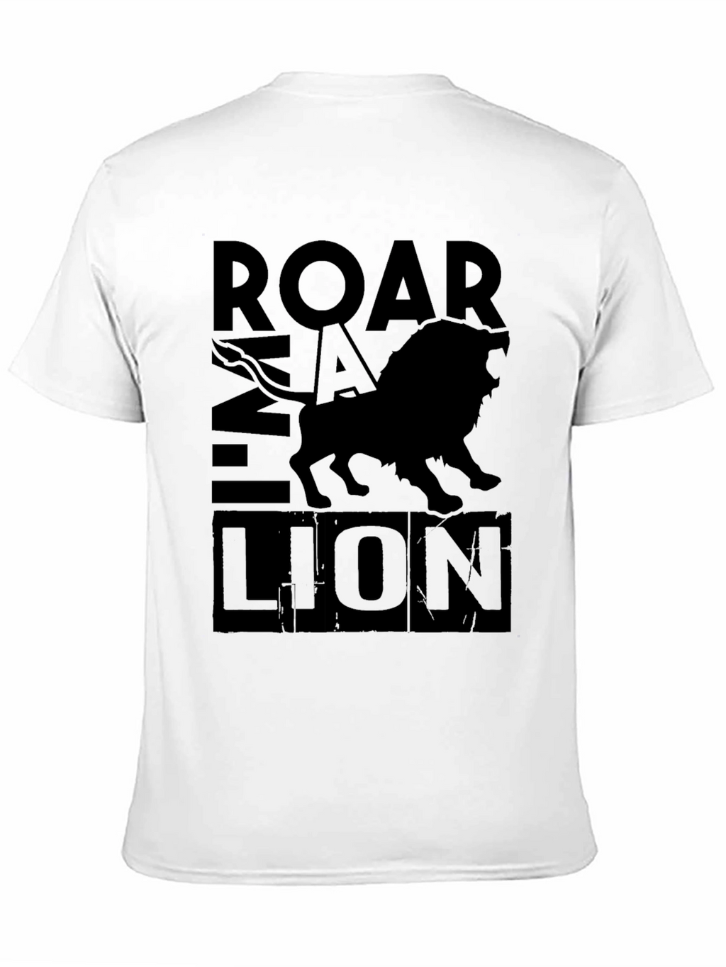 Roar Lion Black Graphic Tee