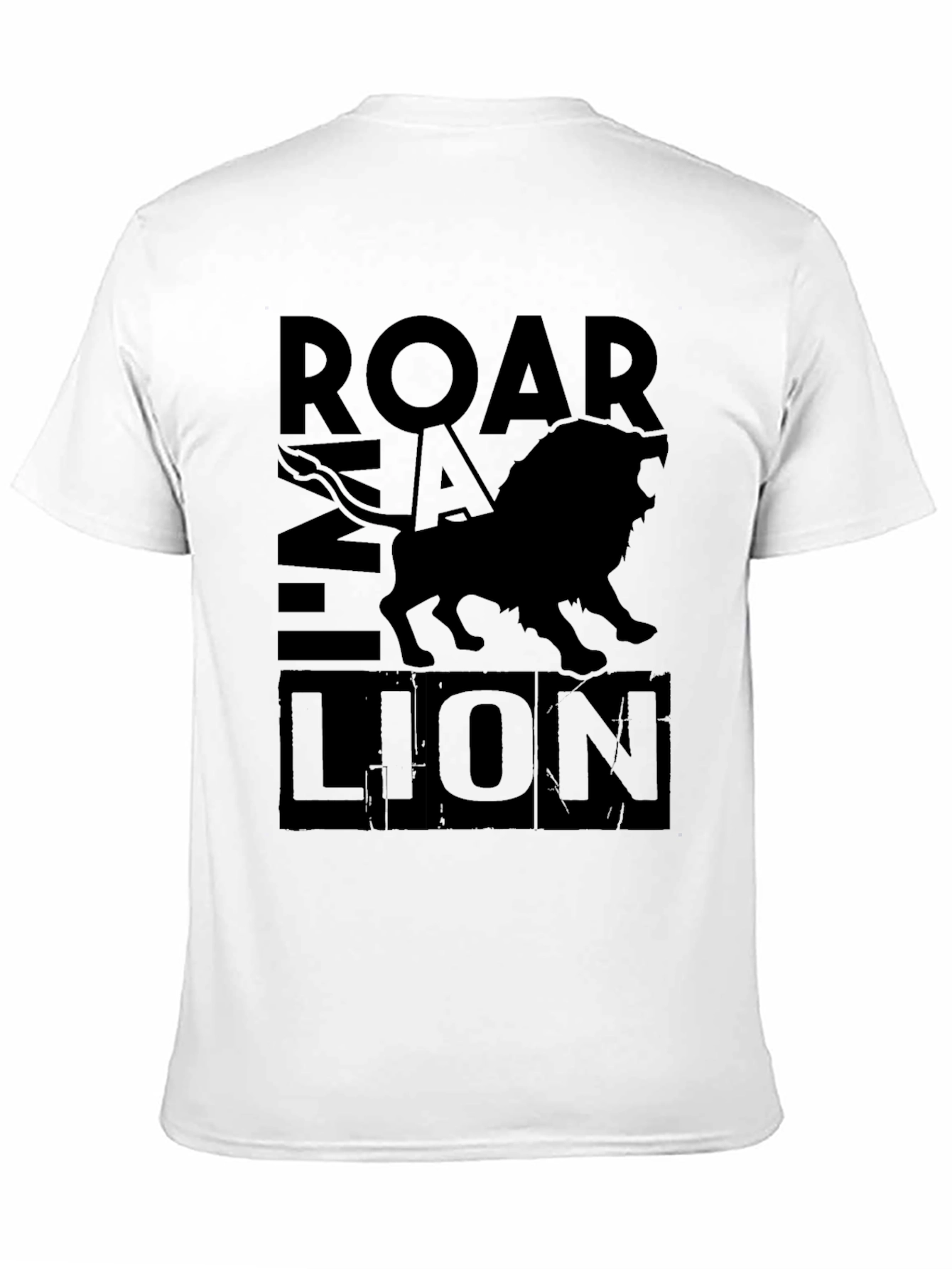 Roar Lion Black Graphic Tee