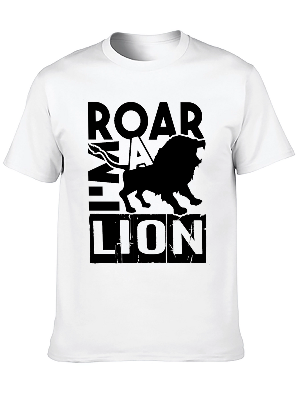 Roar Lion Black Graphic Tee