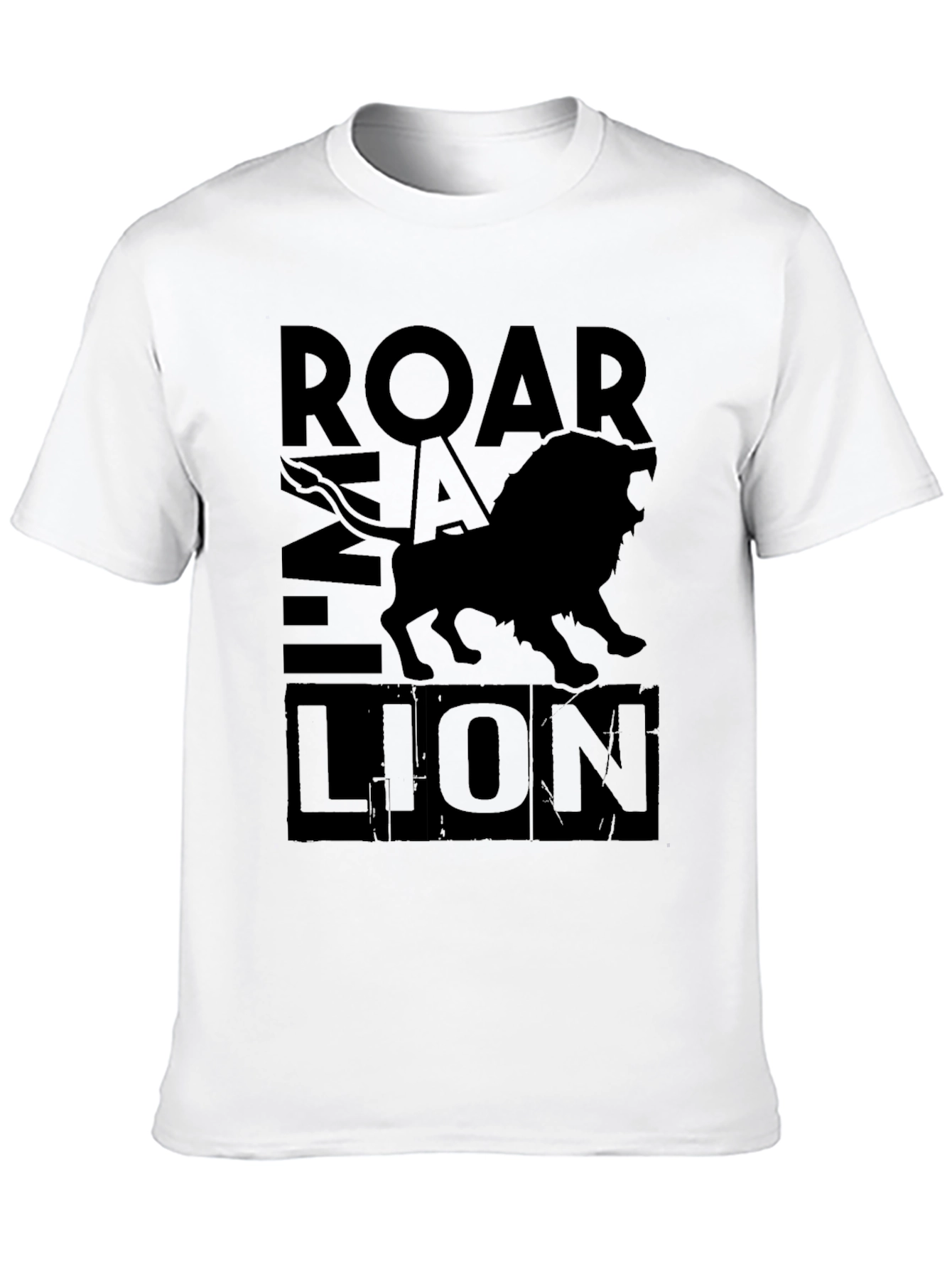 Roar Lion Black Graphic Tee