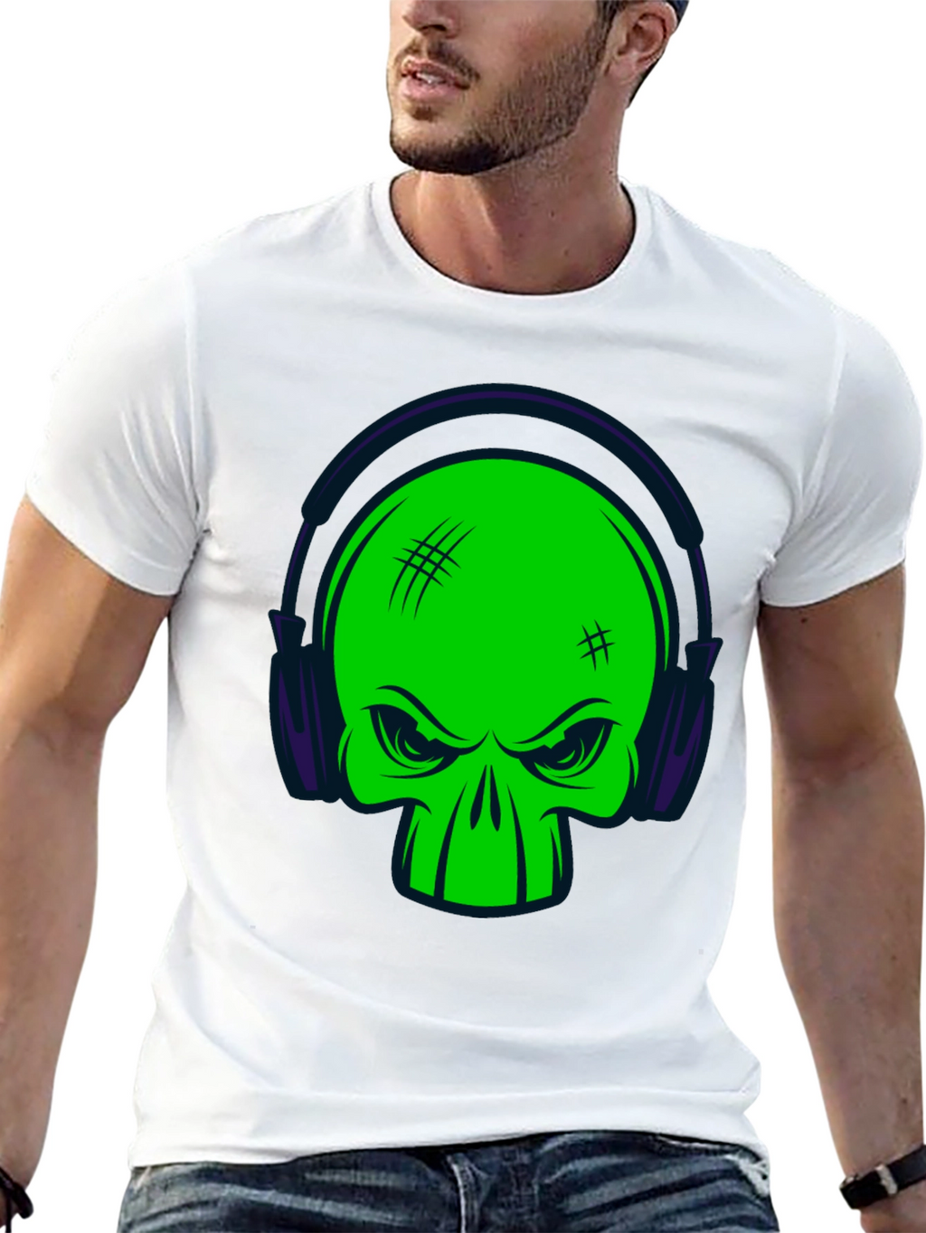 Skull DJ Black T-Shirt