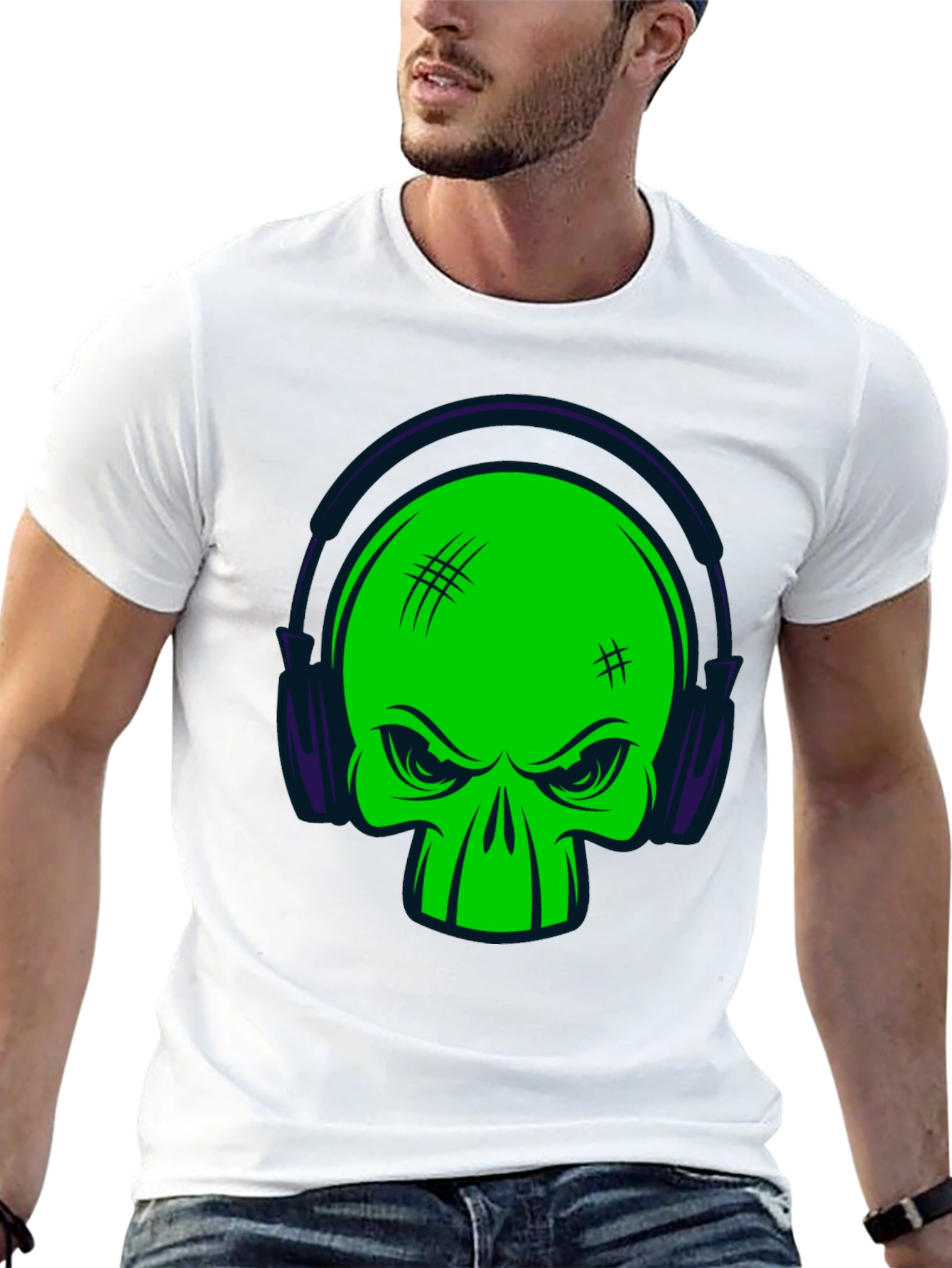 Skull DJ Black T-Shirt