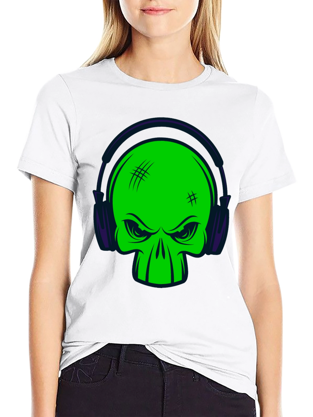 Skull DJ Black T-Shirt