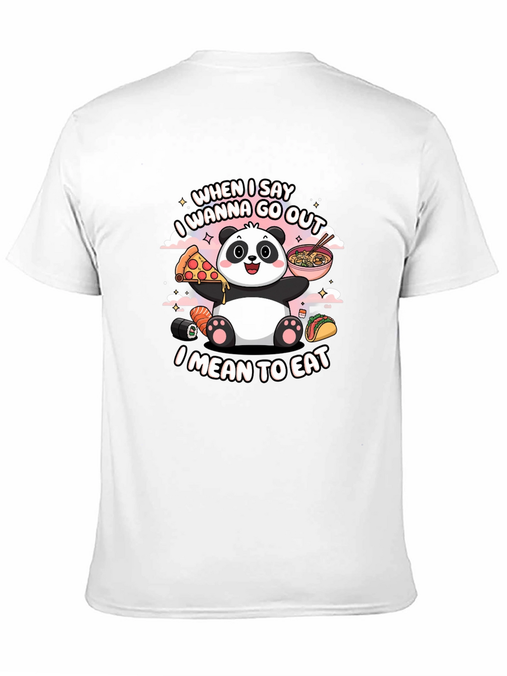 Funny Panda Foodie Graphic Tee