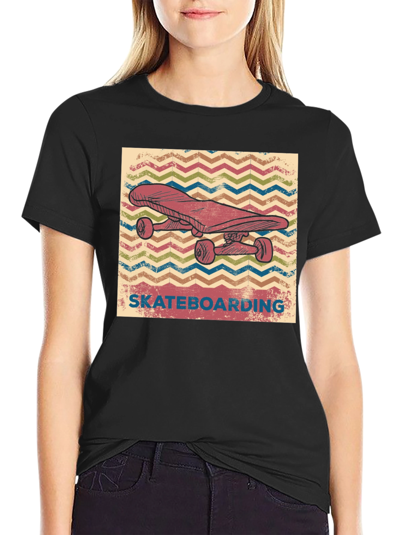 Skateboarding Retro Graphic T-Shirt