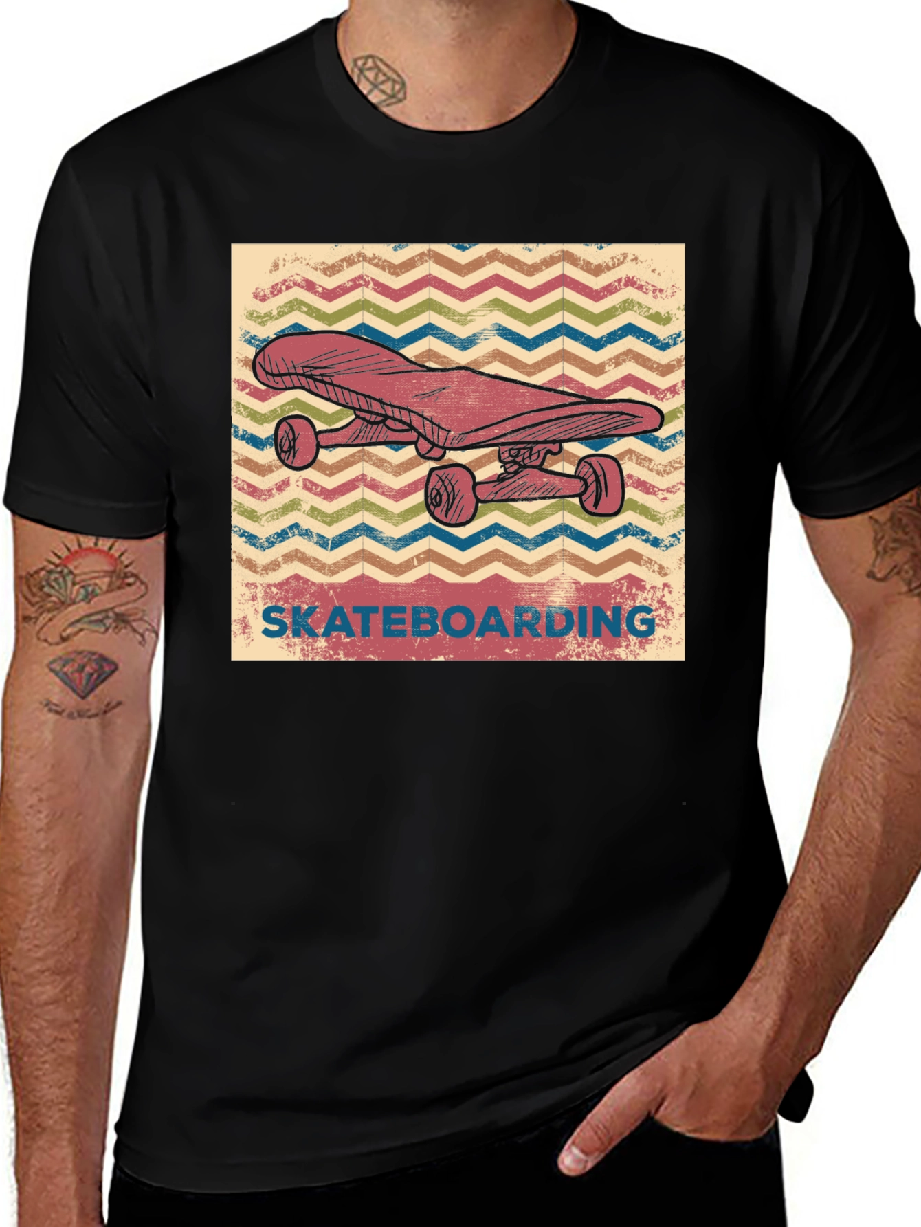 Skateboarding Retro Graphic T-Shirt