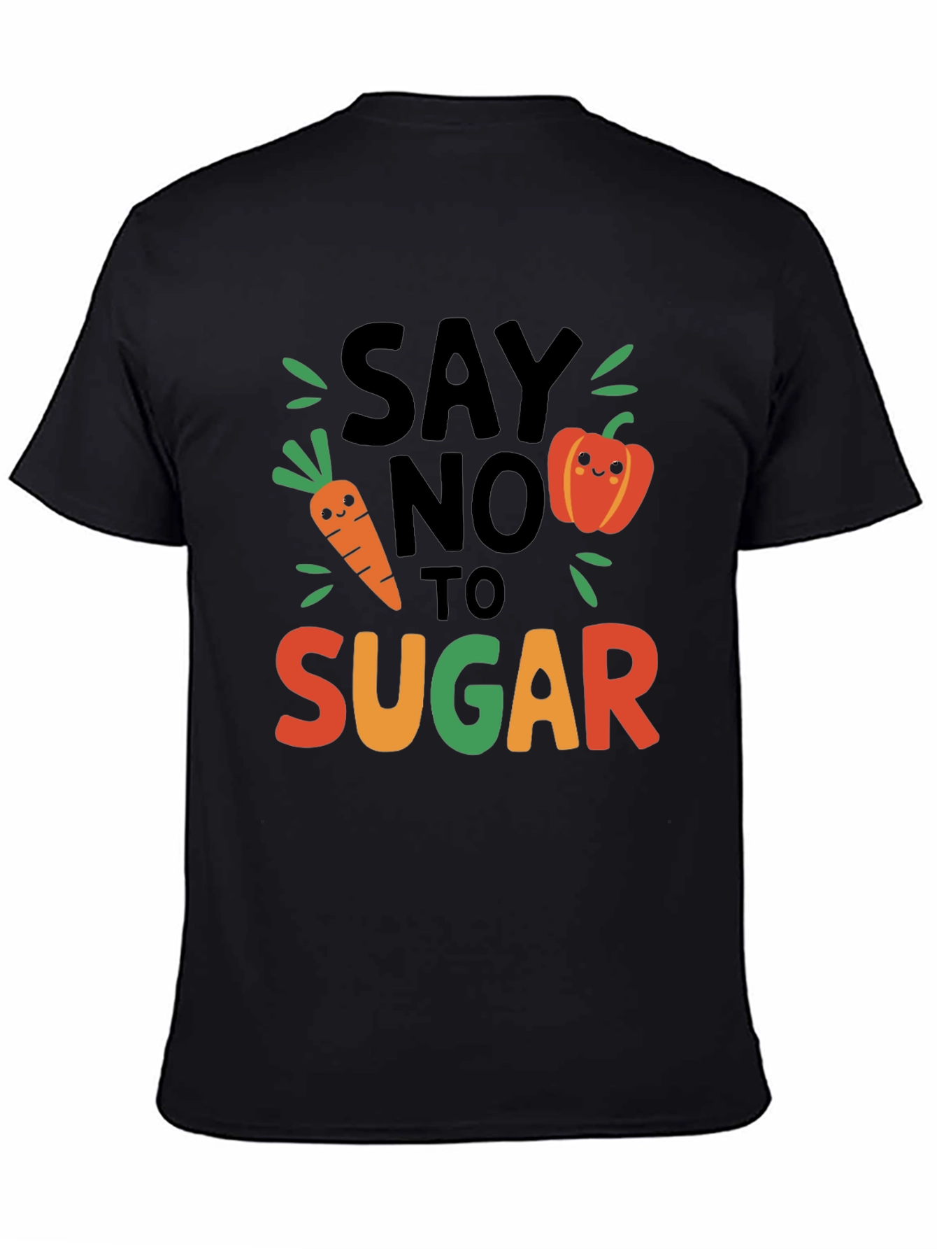 Say No To Sugar Graphic Tee - Healthy Lifestyle T-Shirt