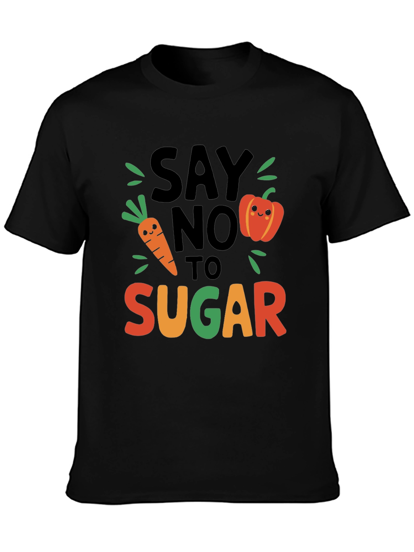 Say No To Sugar Graphic Tee - Healthy Lifestyle T-Shirt