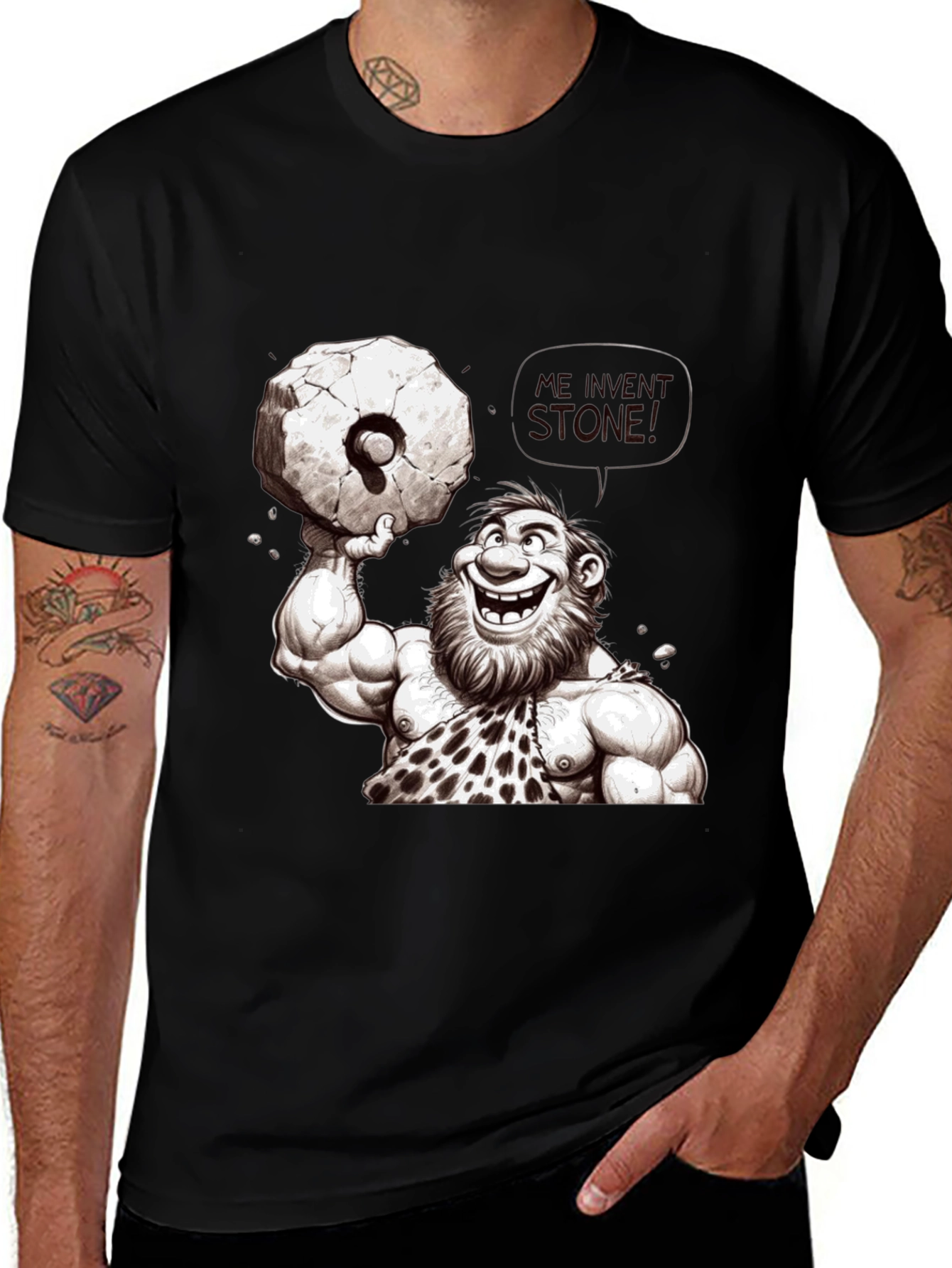 Caveman Weightlifting T-Shirt - Funny Graphic Tee