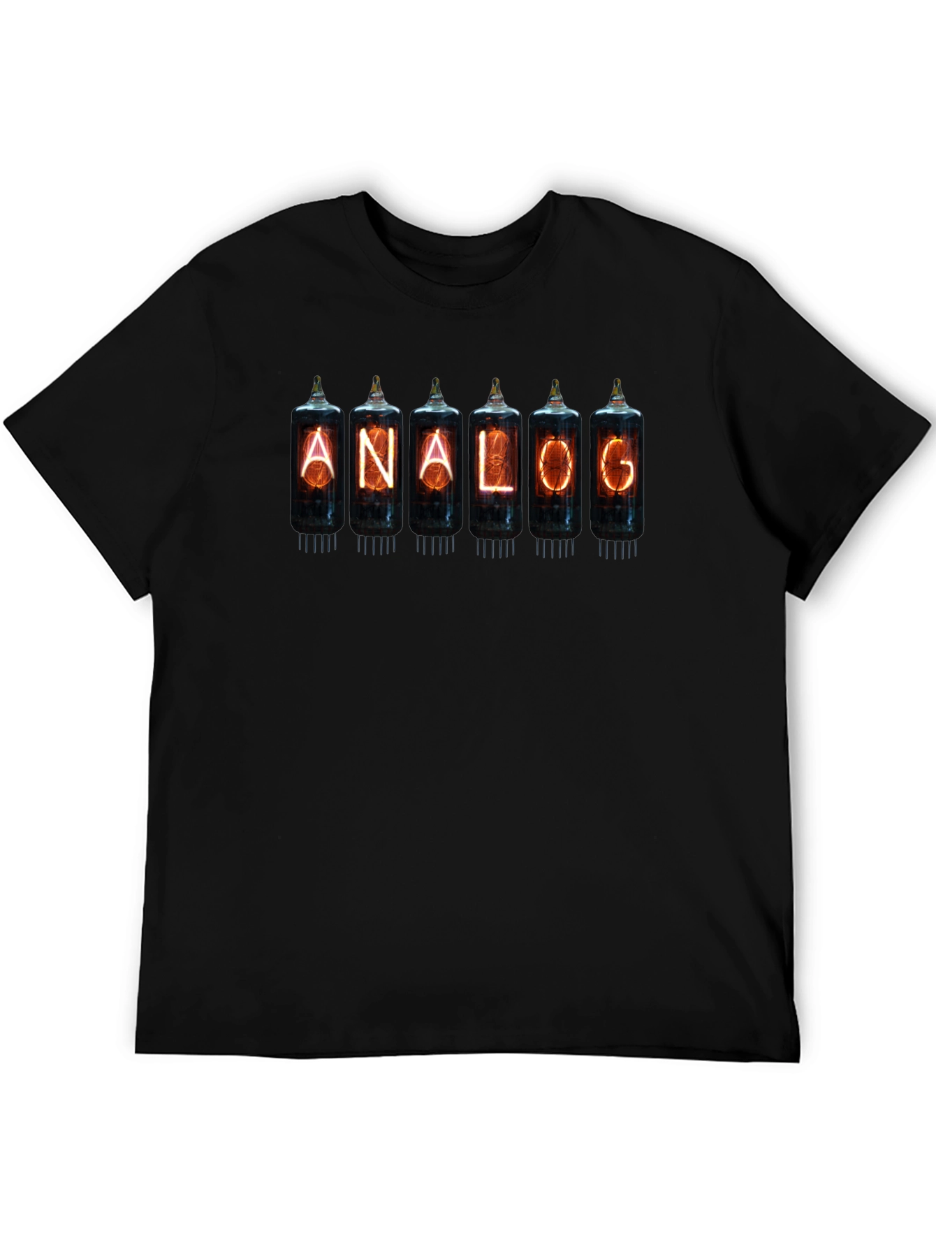 Analog Nixie Tube T-Shirt - Black
