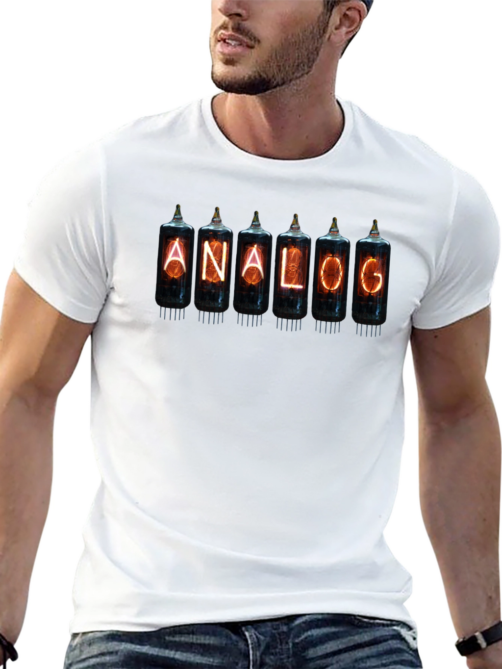 Analog Nixie Tube T-Shirt - Black