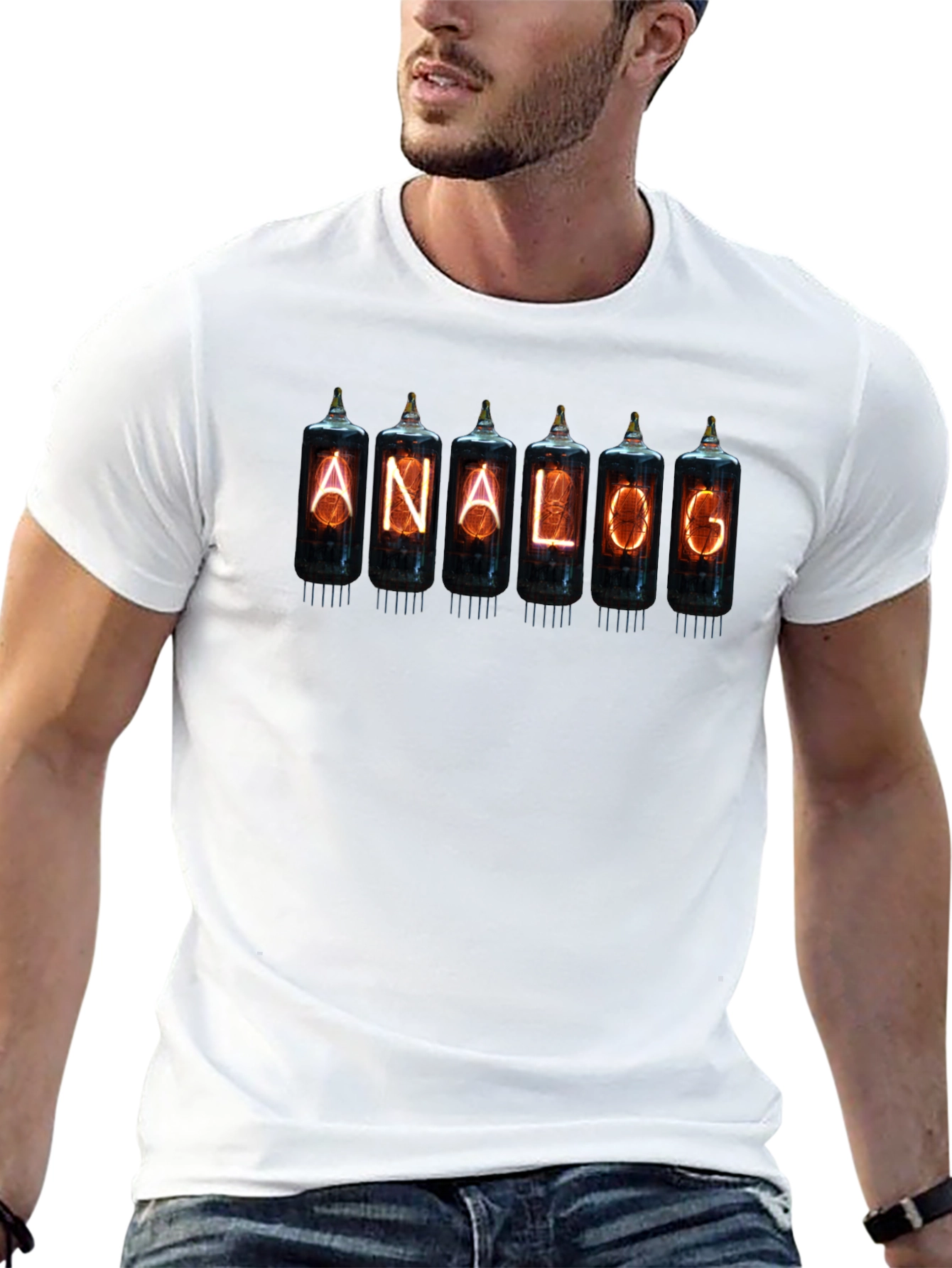 Analog Nixie Tube T-Shirt - Black