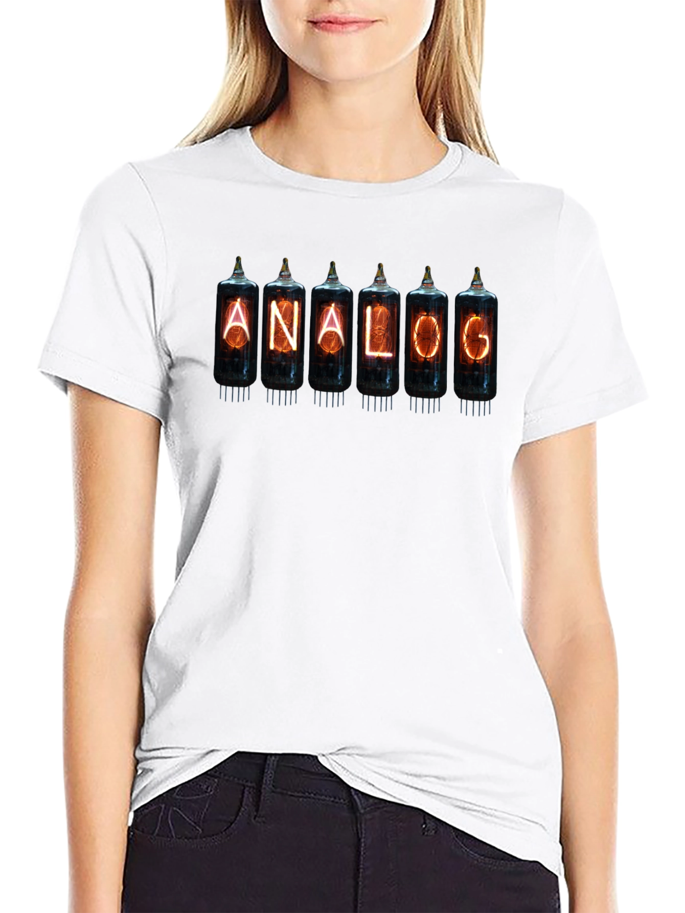 Analog Nixie Tube T-Shirt - Black