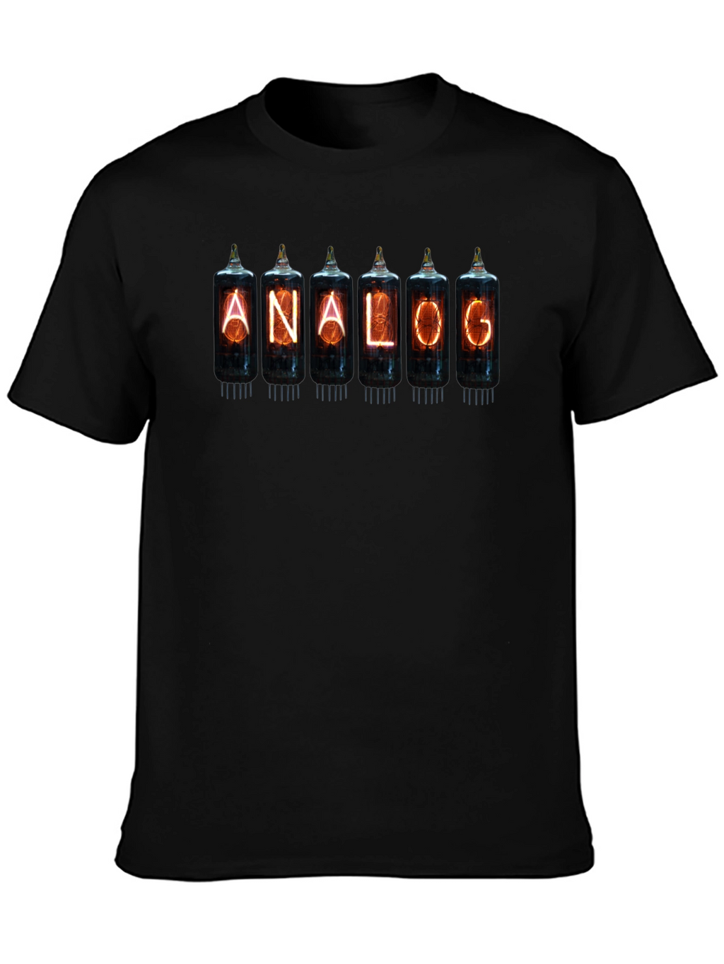Analog Nixie Tube T-Shirt - Black