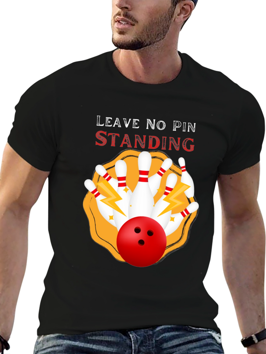Bowling T-Shirt - Leave No Pin Standing!