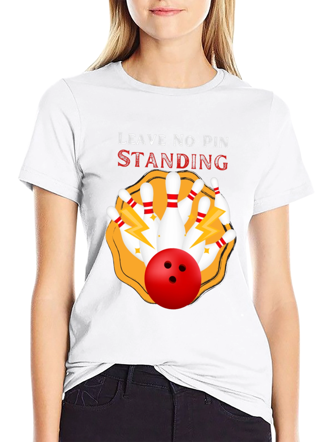 Bowling T-Shirt - Leave No Pin Standing!