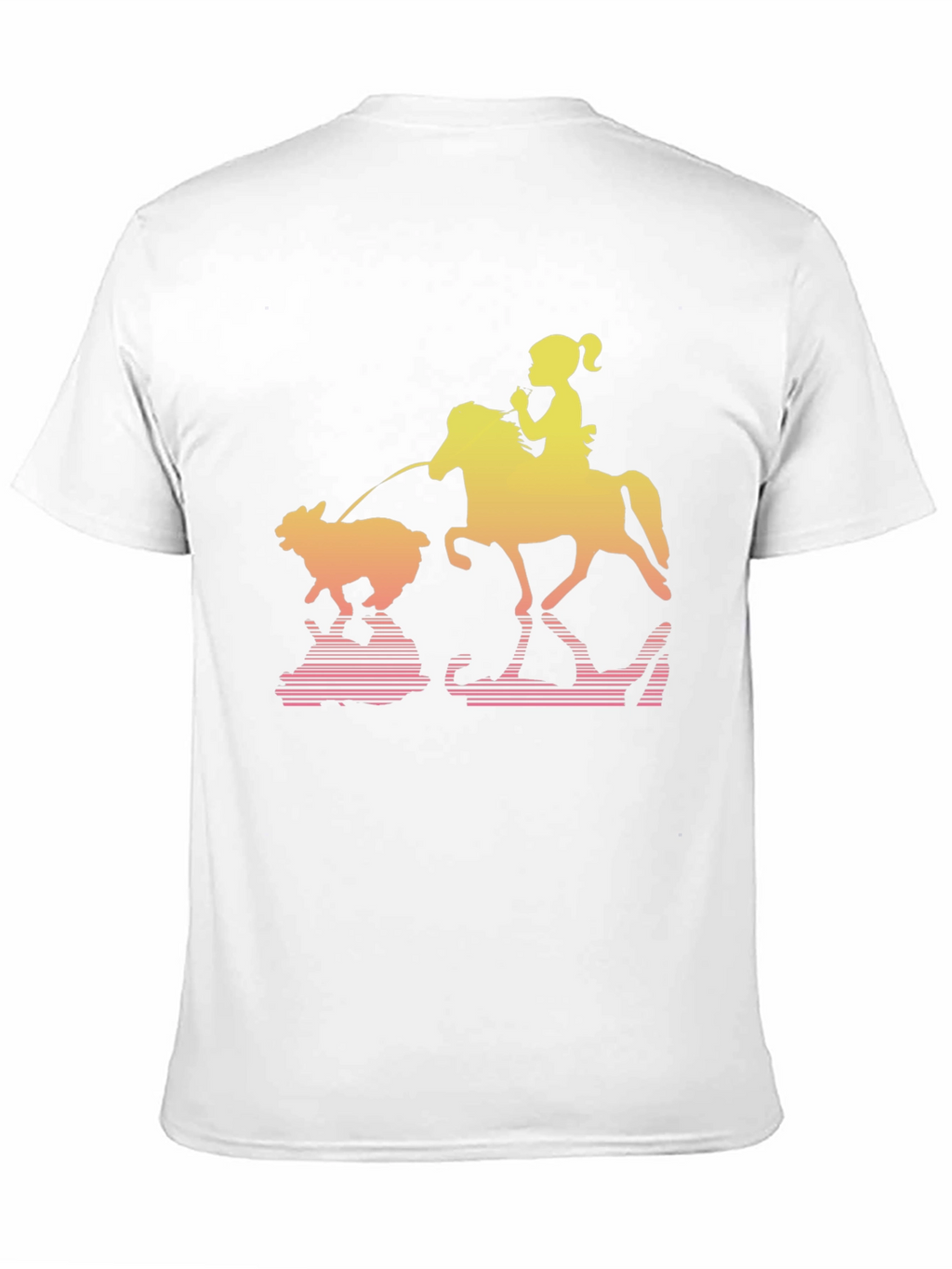Girl Horse Sheep Graphic T-Shirt