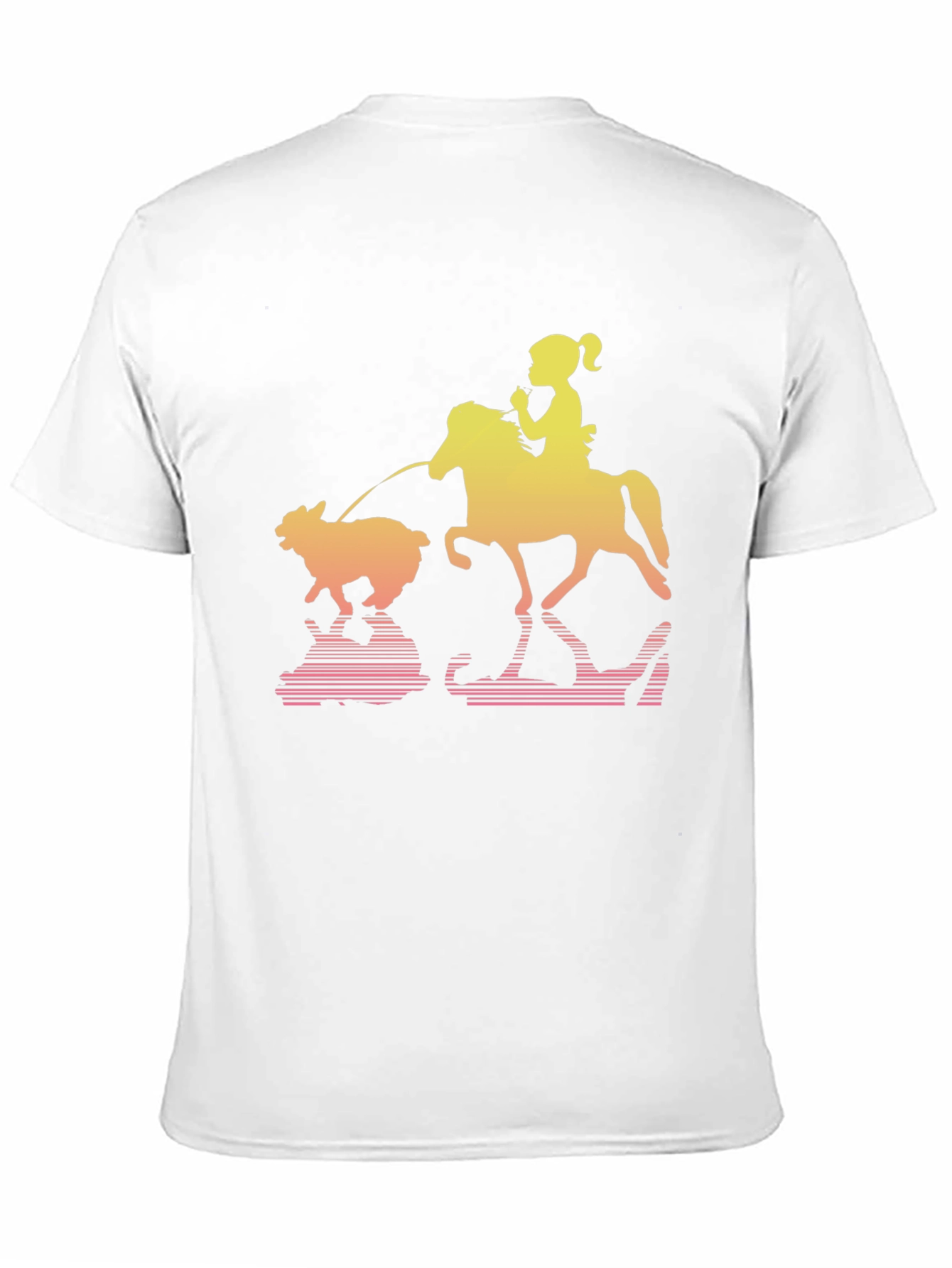 Girl Horse Sheep Graphic T-Shirt