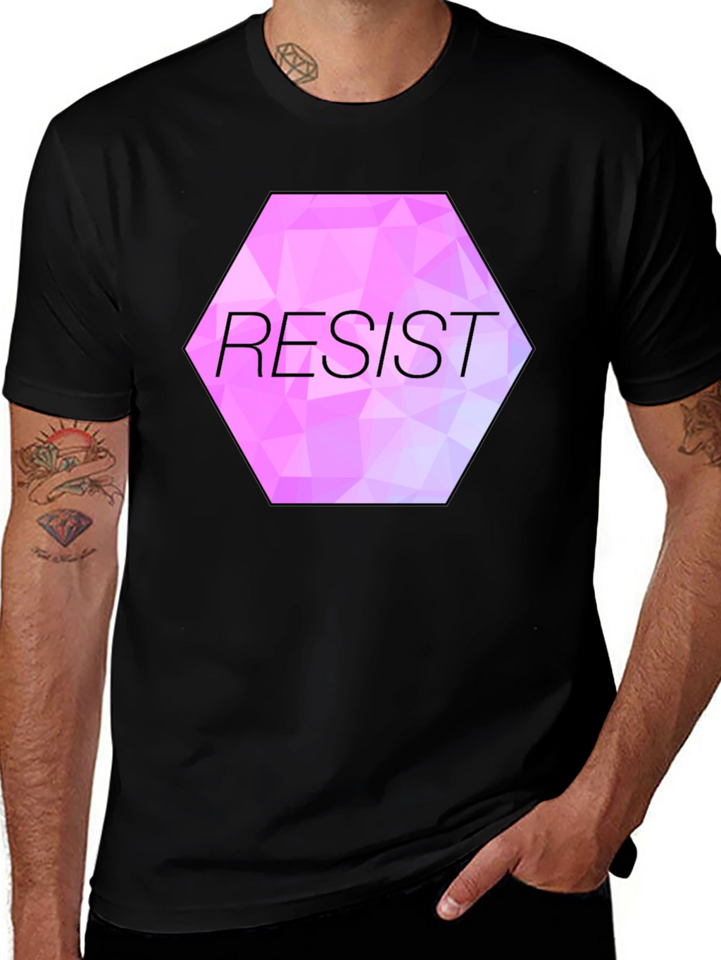 Resist Graphic Tee - Black Unisex T-Shirt