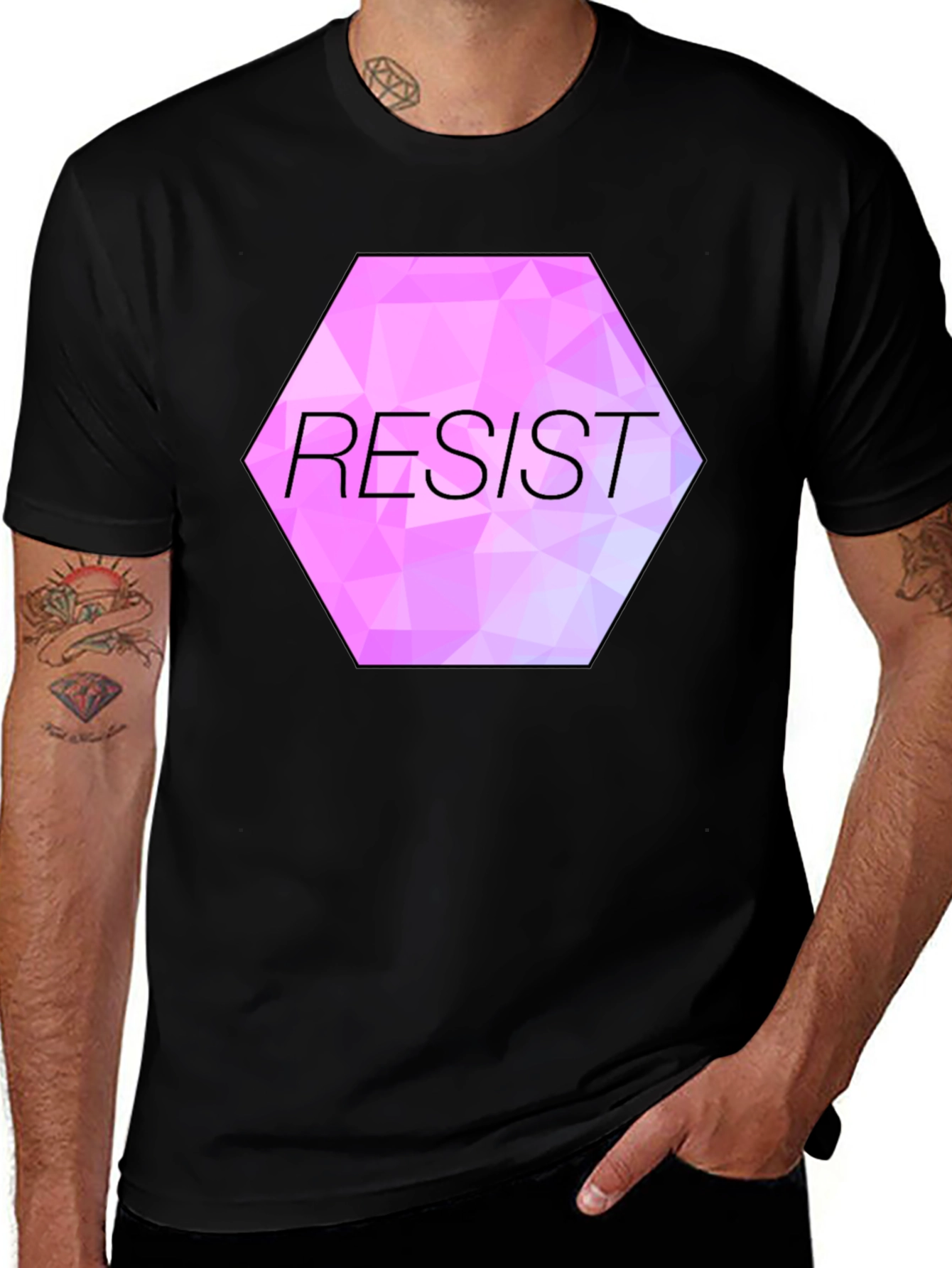 Resist Graphic Tee - Black Unisex T-Shirt