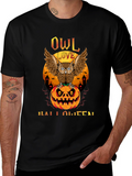 Owl Love Halloween T-Shirt - Pumpkin Design