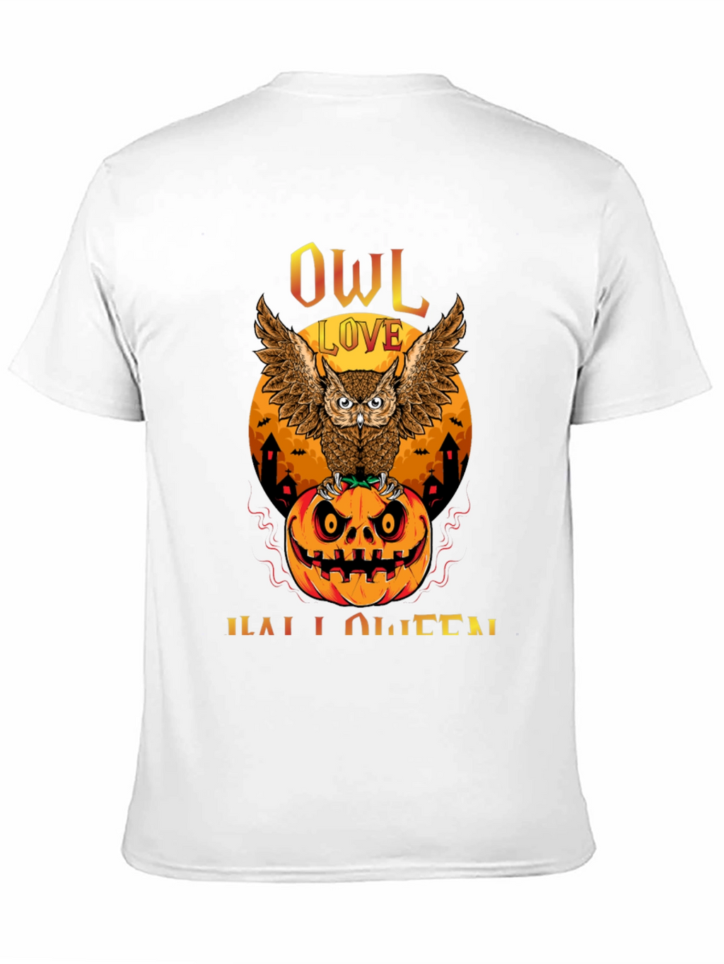 Owl Love Halloween T-Shirt - Pumpkin Design