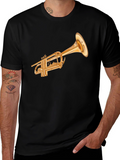 Trumpet Graphic Tee - Musical Instrument Shirt