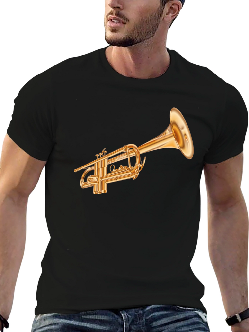 Trumpet Graphic Tee - Musical Instrument Shirt