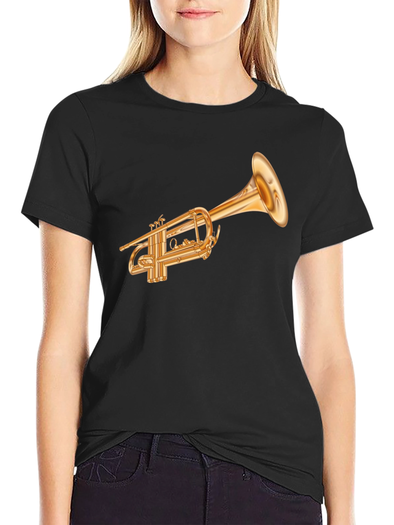Trumpet Graphic Tee - Musical Instrument Shirt