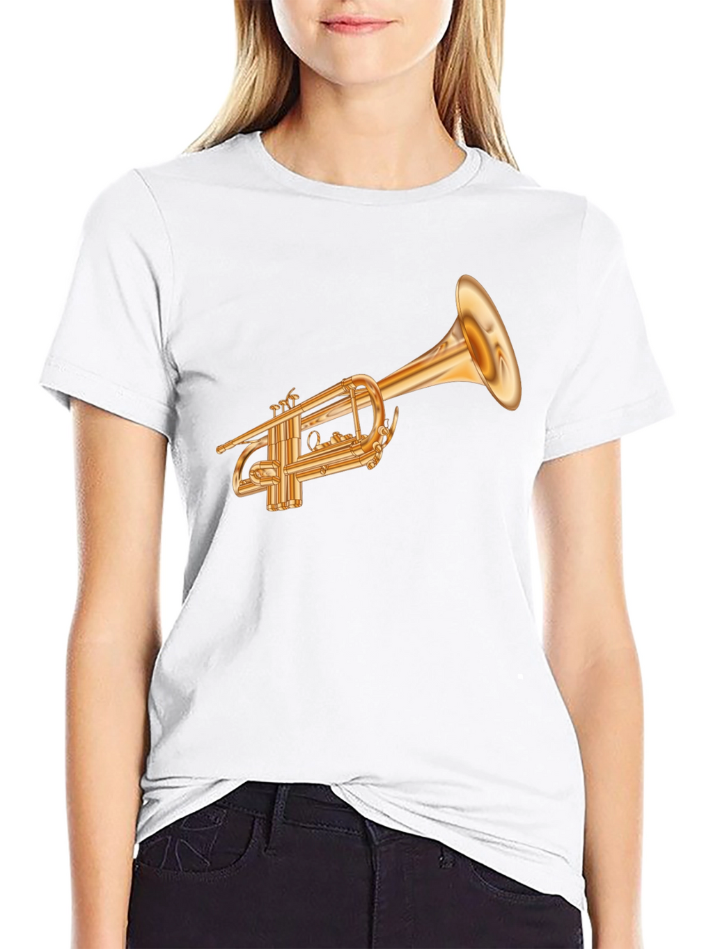 Trumpet Graphic Tee - Musical Instrument Shirt
