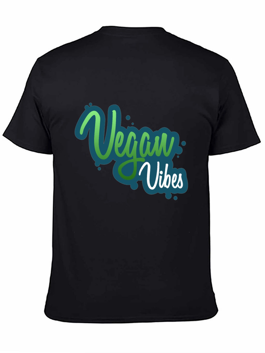 Vegan Vibes Black T-Shirt - Stylish and Comfortable