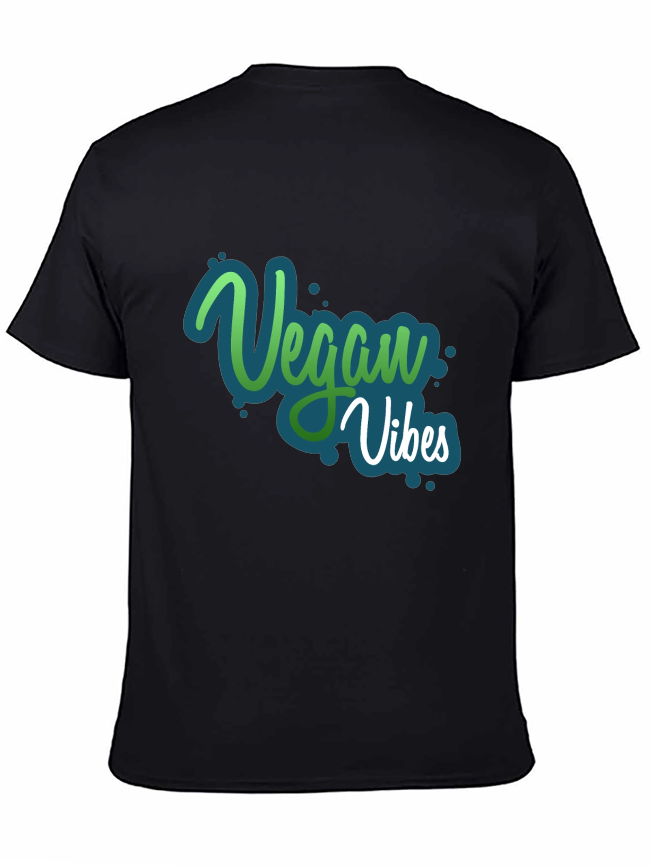 Vegan Vibes Black T-Shirt - Stylish and Comfortable