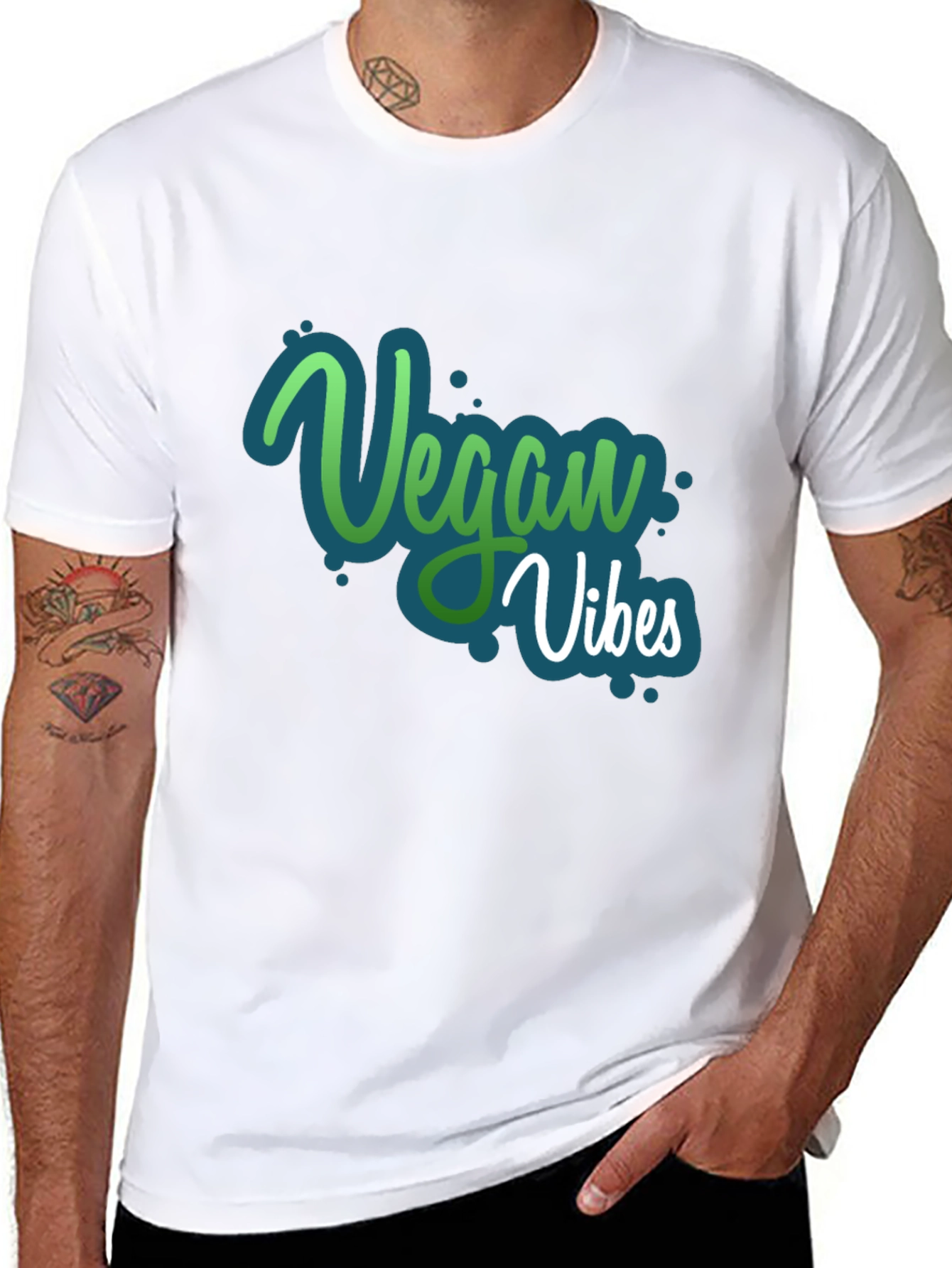 Vegan Vibes Black T-Shirt - Stylish and Comfortable