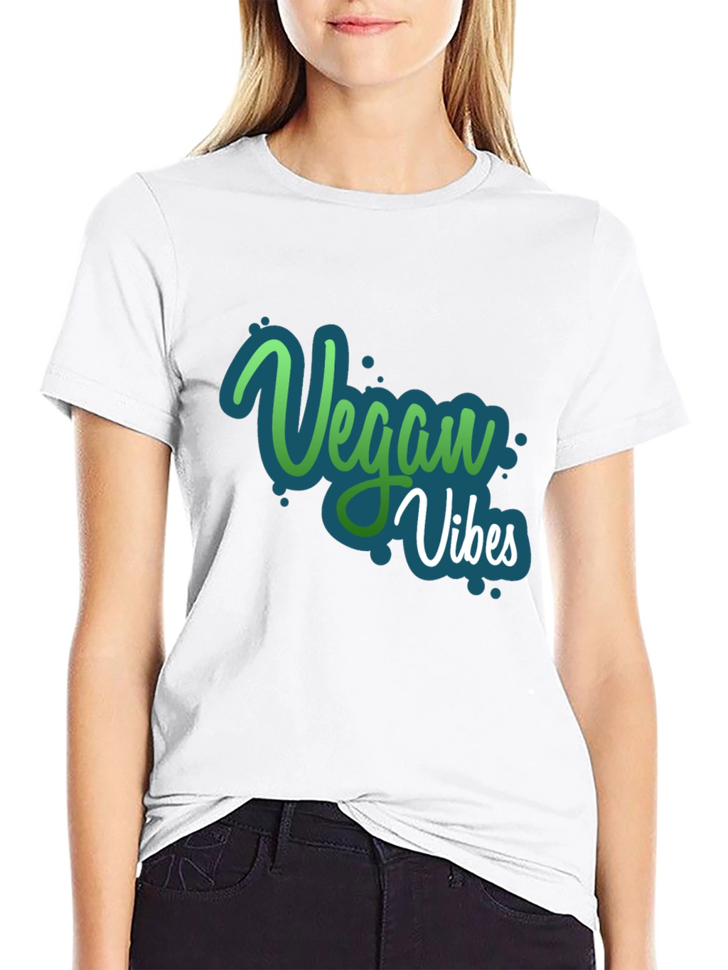 Vegan Vibes Black T-Shirt - Stylish and Comfortable