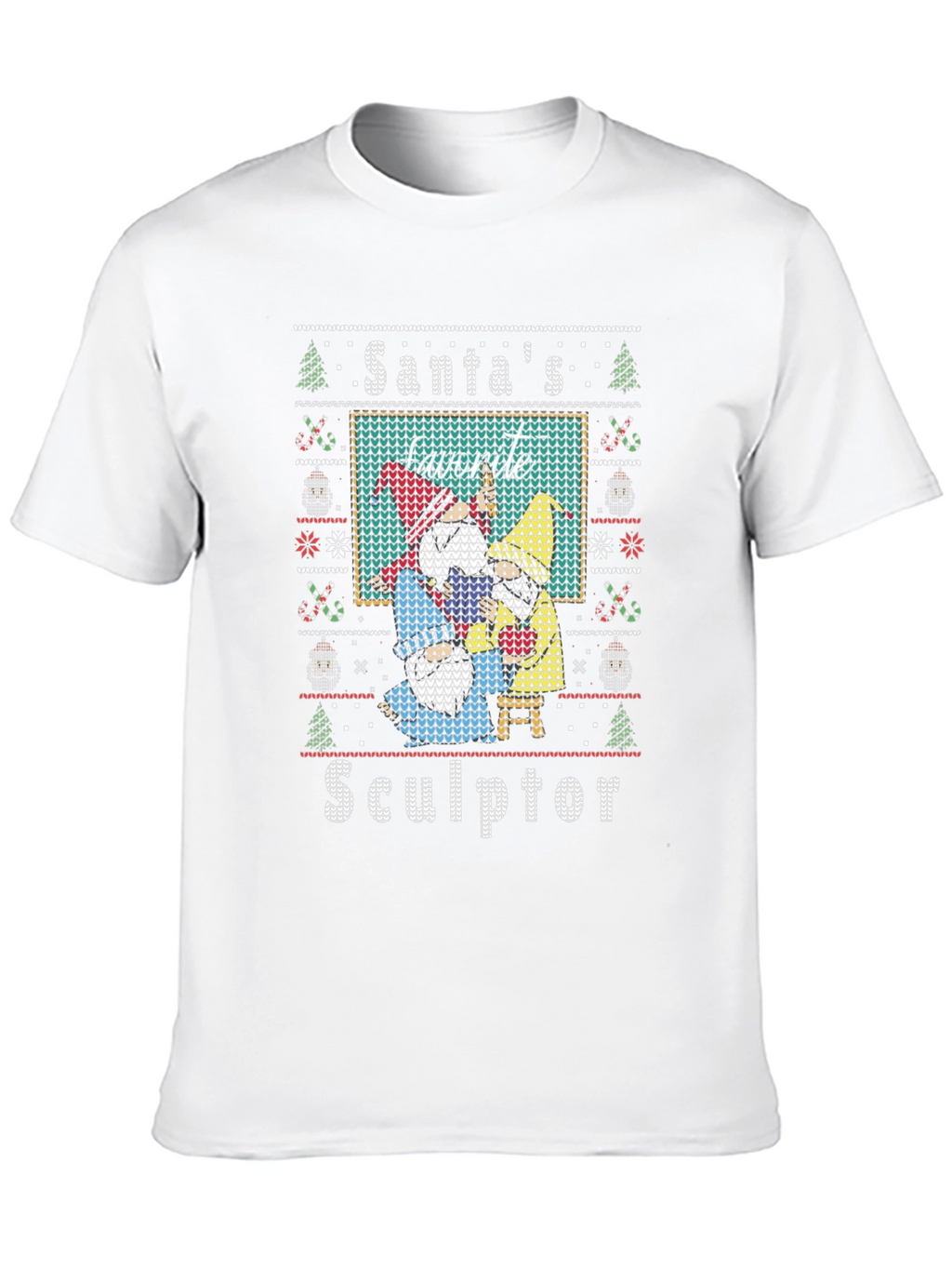 Santas Favorite Sculptor Ugly Christmas Sweater T-Shirt