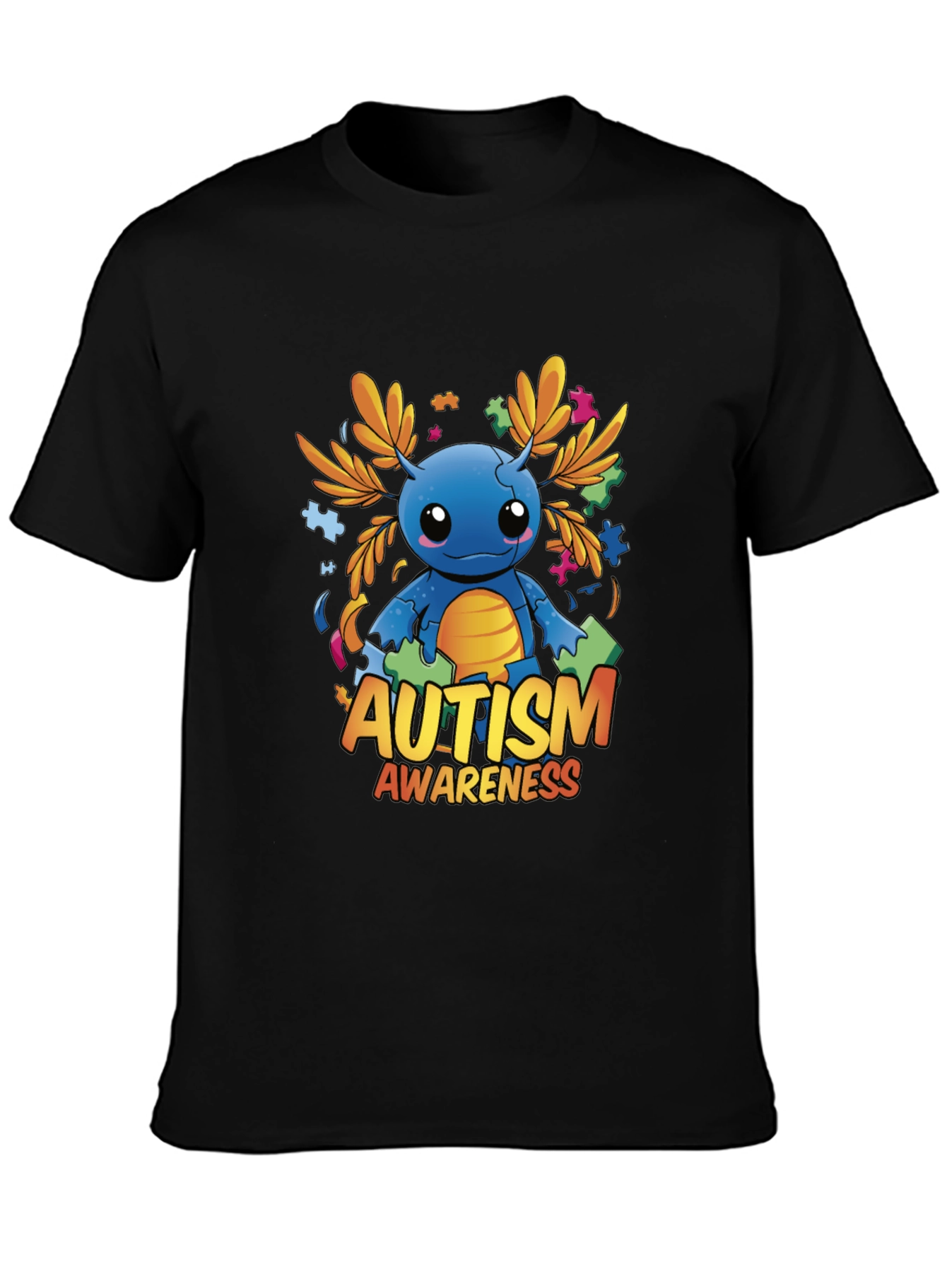 Autism Awareness Axolotl Graphic Tee