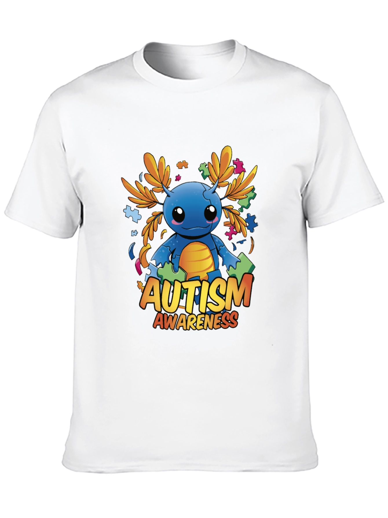 Autism Awareness Axolotl Graphic Tee
