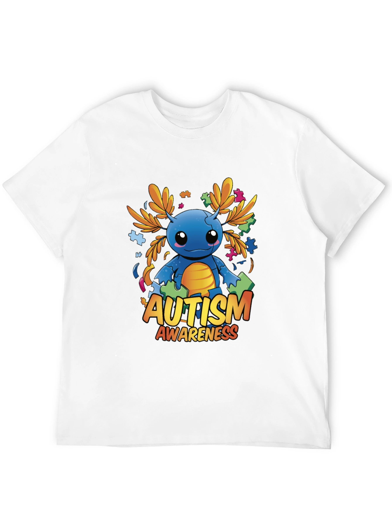 Autism Awareness Axolotl Graphic Tee