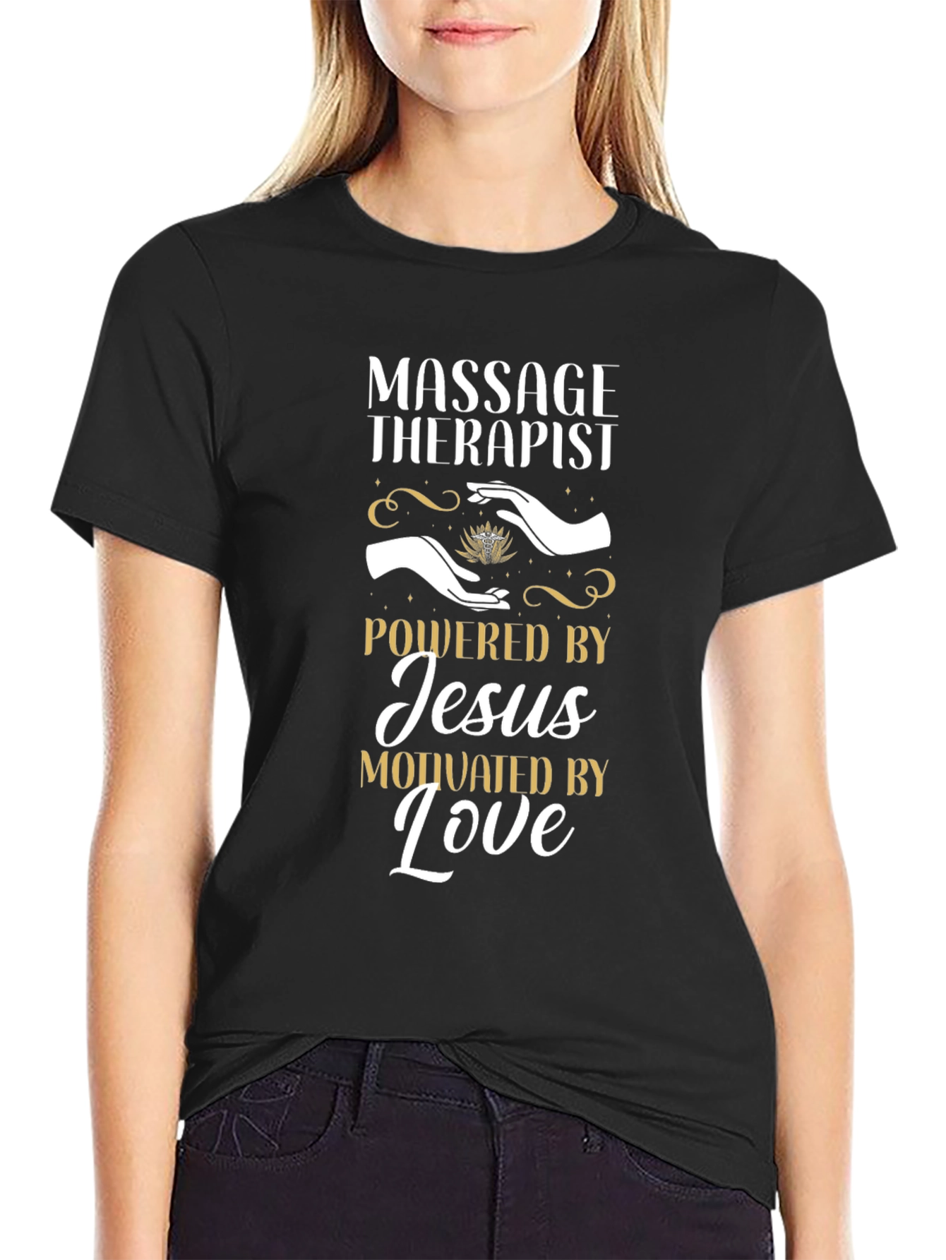 Massage Therapist Powered By Jesus T-Shirt